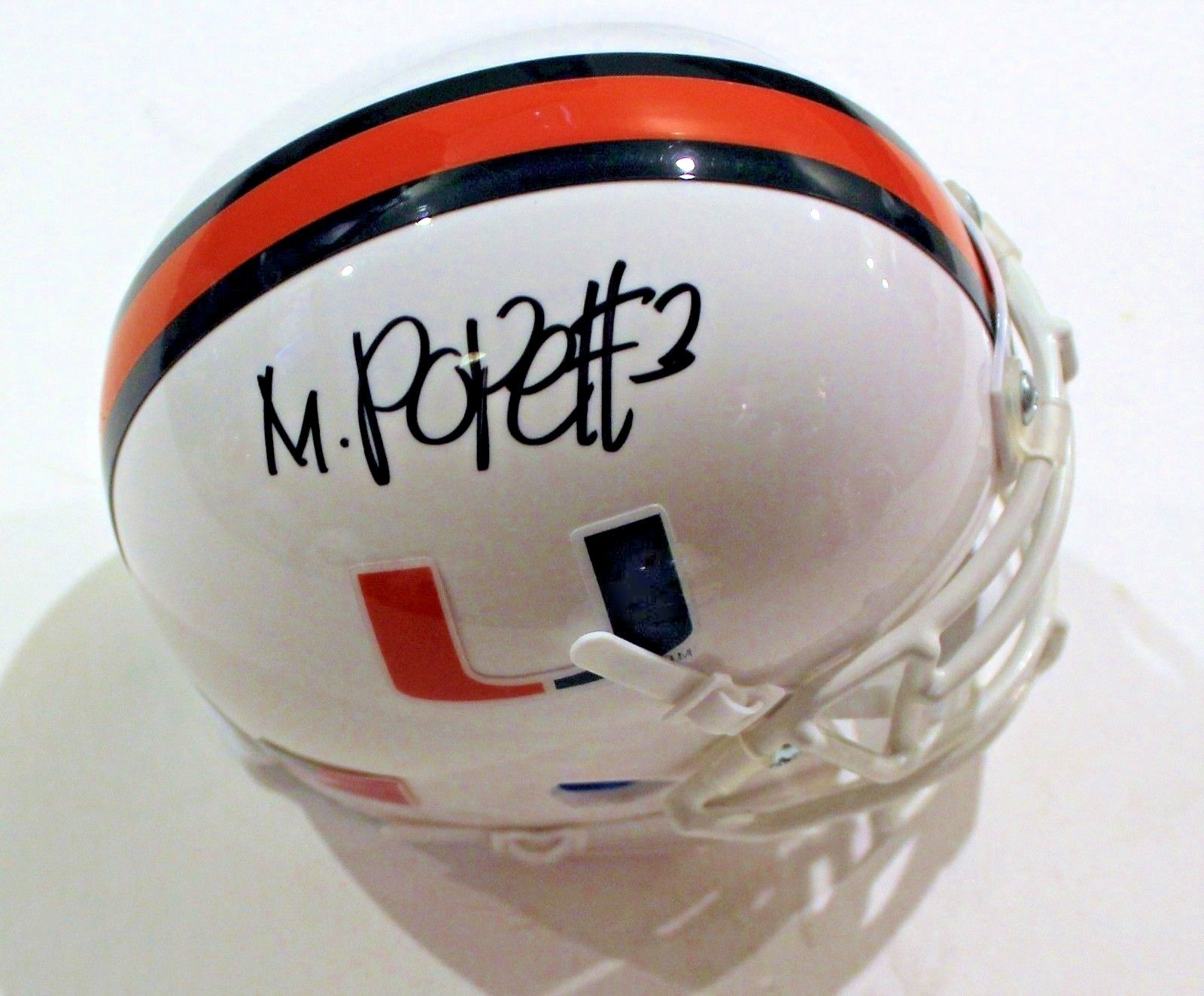 Mark Pope Signed Miami Hurricanes Mini Football Helmet w/COA C The U Collectible Memorabilia