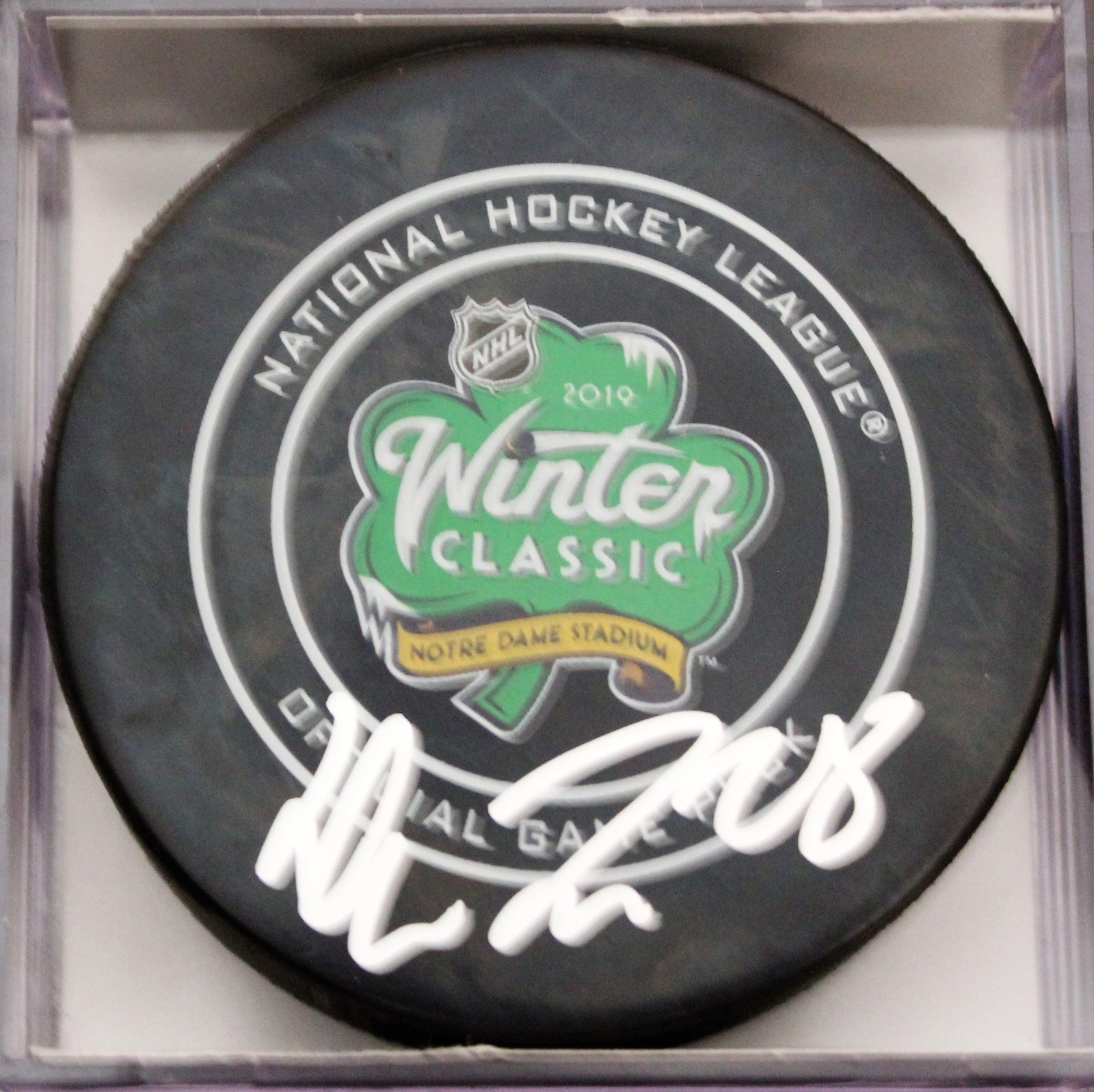 Henri Jokiharju Signed 2019 Blackhawks Winter Classic Official Game Puck w/COA Collectible Memorabilia