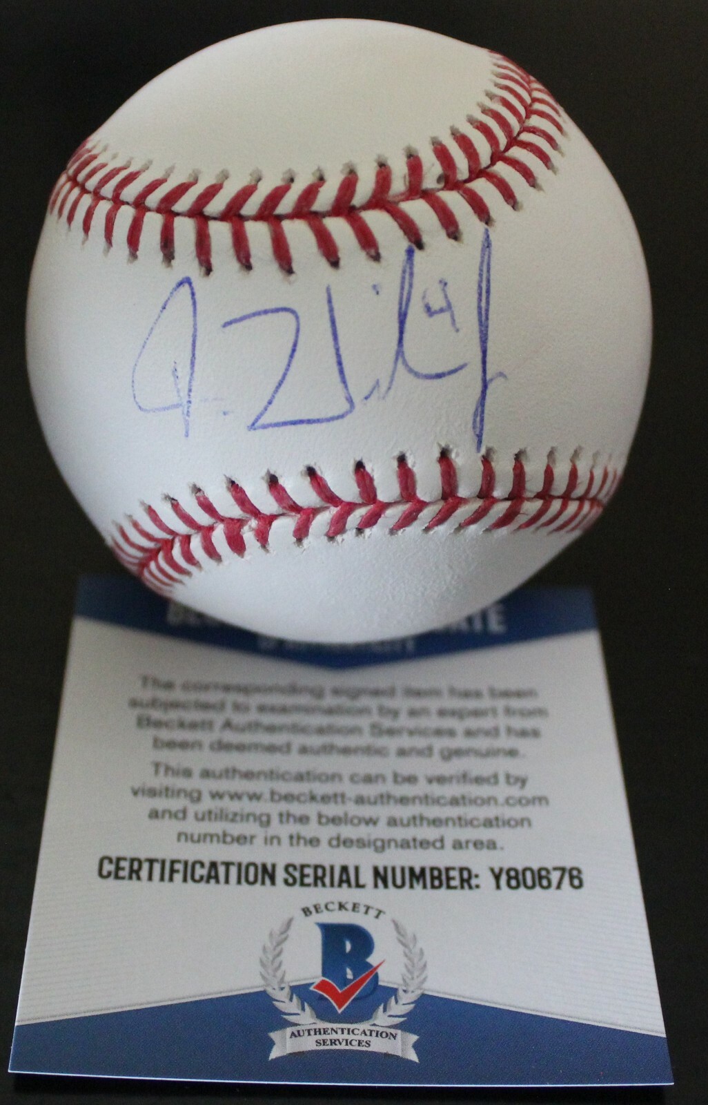 D.J. Wilson Chicago Cubs Signed Official Major League Baseball W/COA Collectible Memorabilia