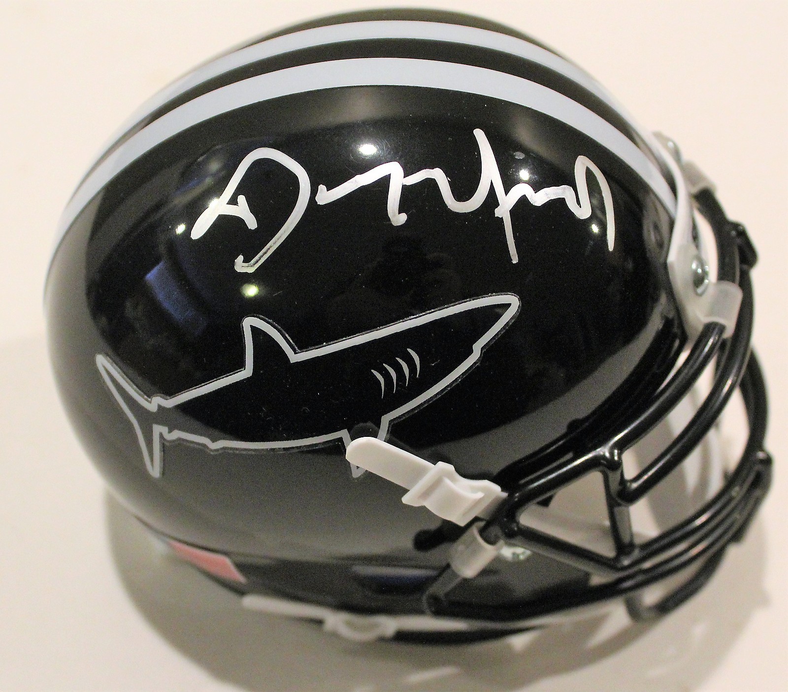 Dennis Quaid Miami Sharks Any Given Sunday Signed Mini Football Helmet W/COA Collectible Memorabilia