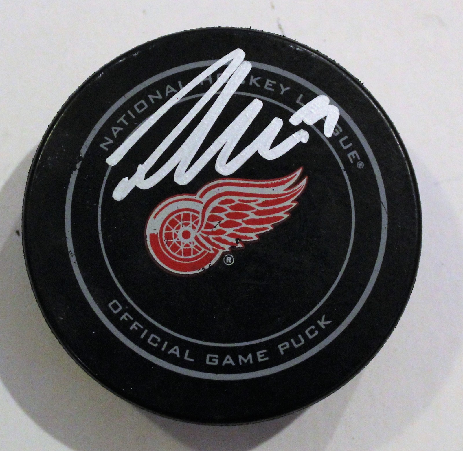 Filip Zadina Signed Detroit Red Wings Official Game Puck w/JSA COA 2019 Collectible Memorabilia