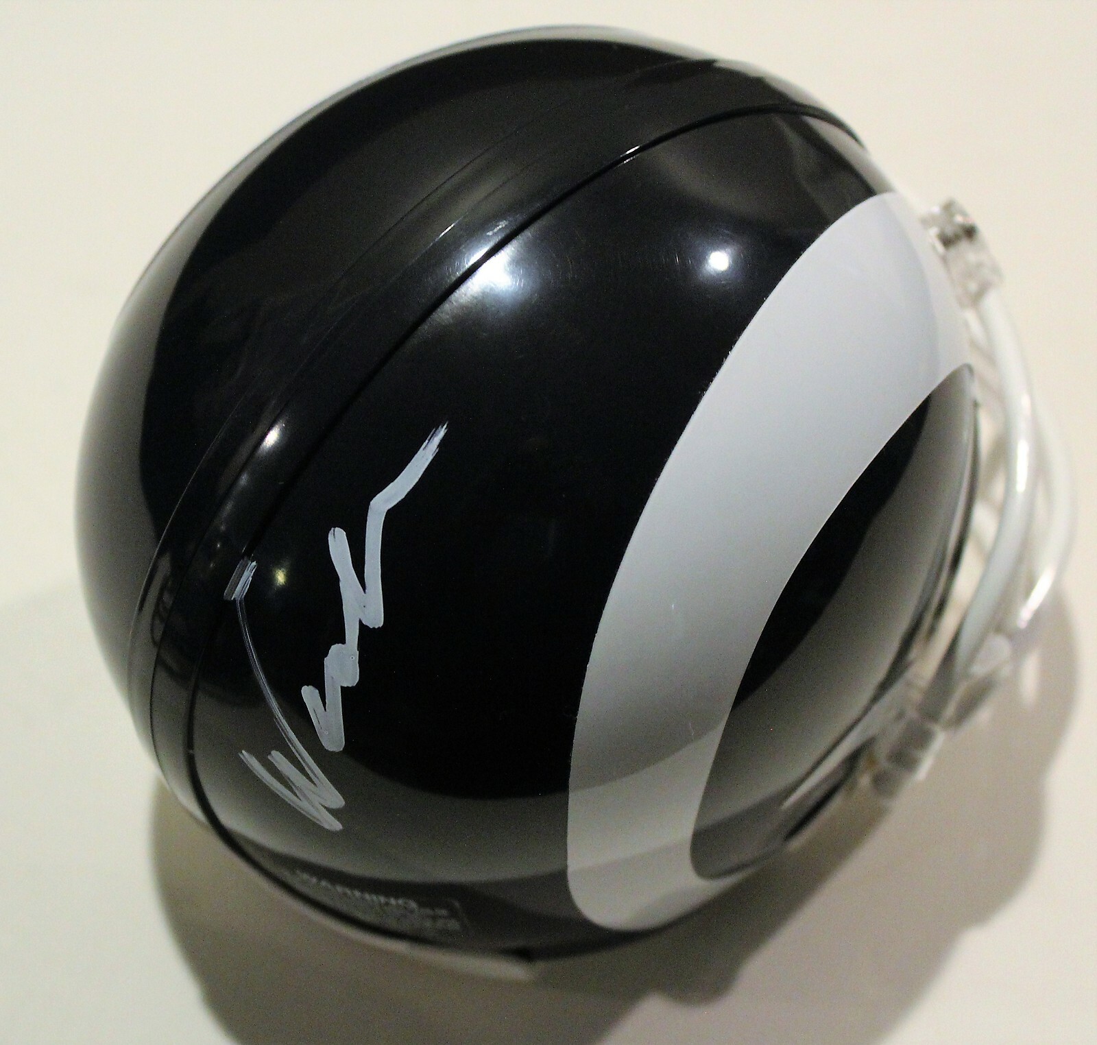 WADE PHILLIPS SIGNED LOS ANGELES RAMS MINI FOOTBALL HELMET W/COA 2019 #1  COLLECTIBLE MEMORABILIA