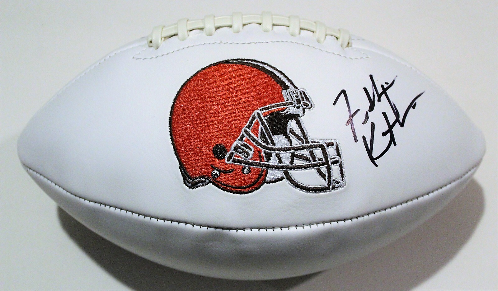 Freddie Kitchens Cleveland Browns Signed Full Size Logo Football W/COA Collectible Memorabilia