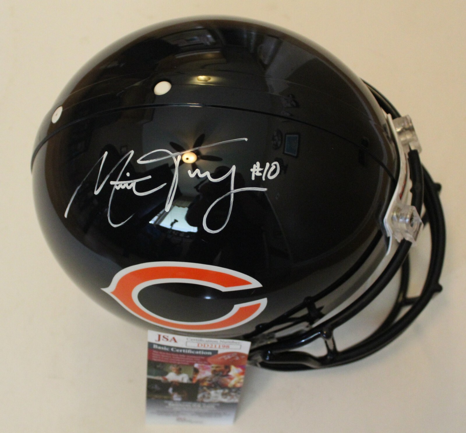 Mitch Trubisky Signed Chicago Bears Authentic Full Size Helmet w/JSA COA Proof Collectible Memorabilia