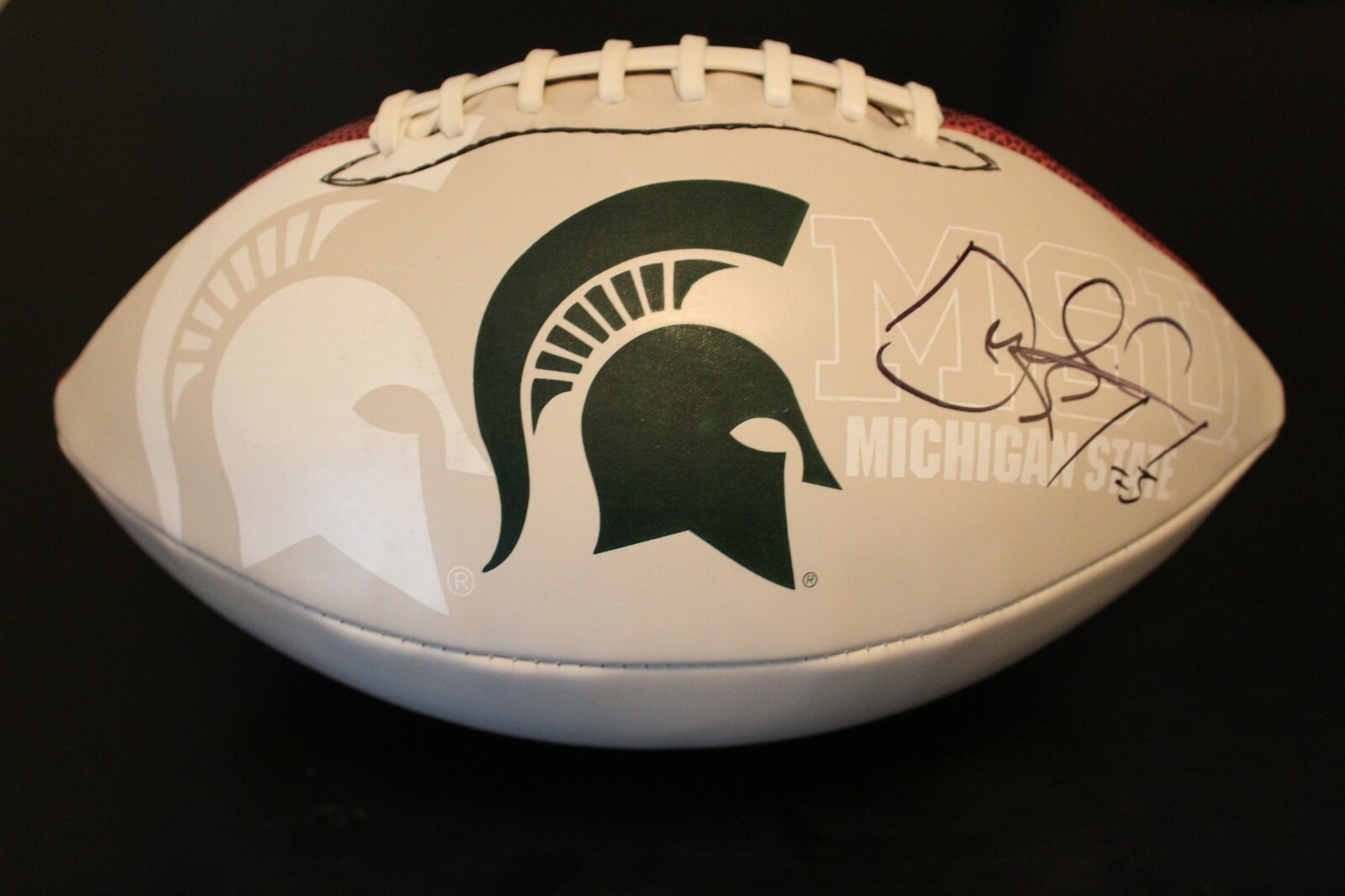 Darrell Stewart Signed Michigan State Spartans Logo Football w/COA Collectible Memorabilia
