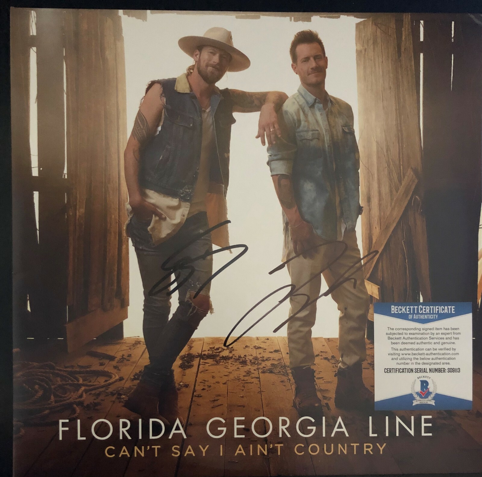 Florida Georgia Line Signed New Album Can't Say I Ain't Country w/Beckett COA Collectible Memorabilia