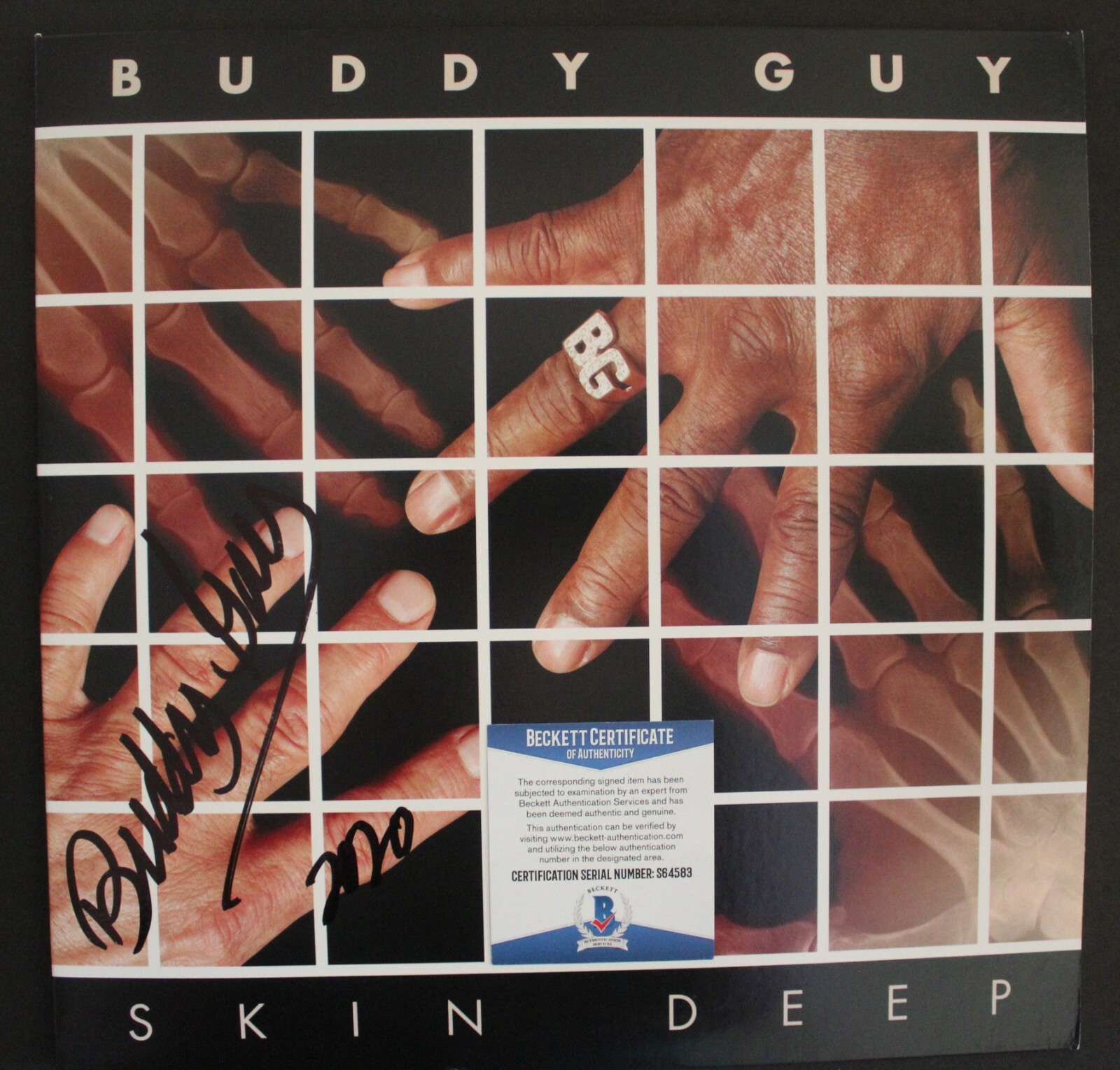 Buddy Guy Signed Skin Deep Album w/Beckett COA Blues Legend Chicago Proof #1 Collectible Memorabilia