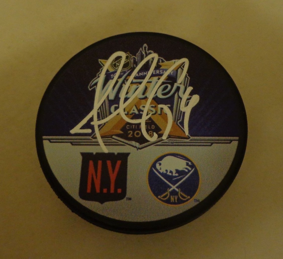 Josh Gorges signed Buffalo Sabres 2018 Winter Classic Puck autographed Collectible Memorabilia