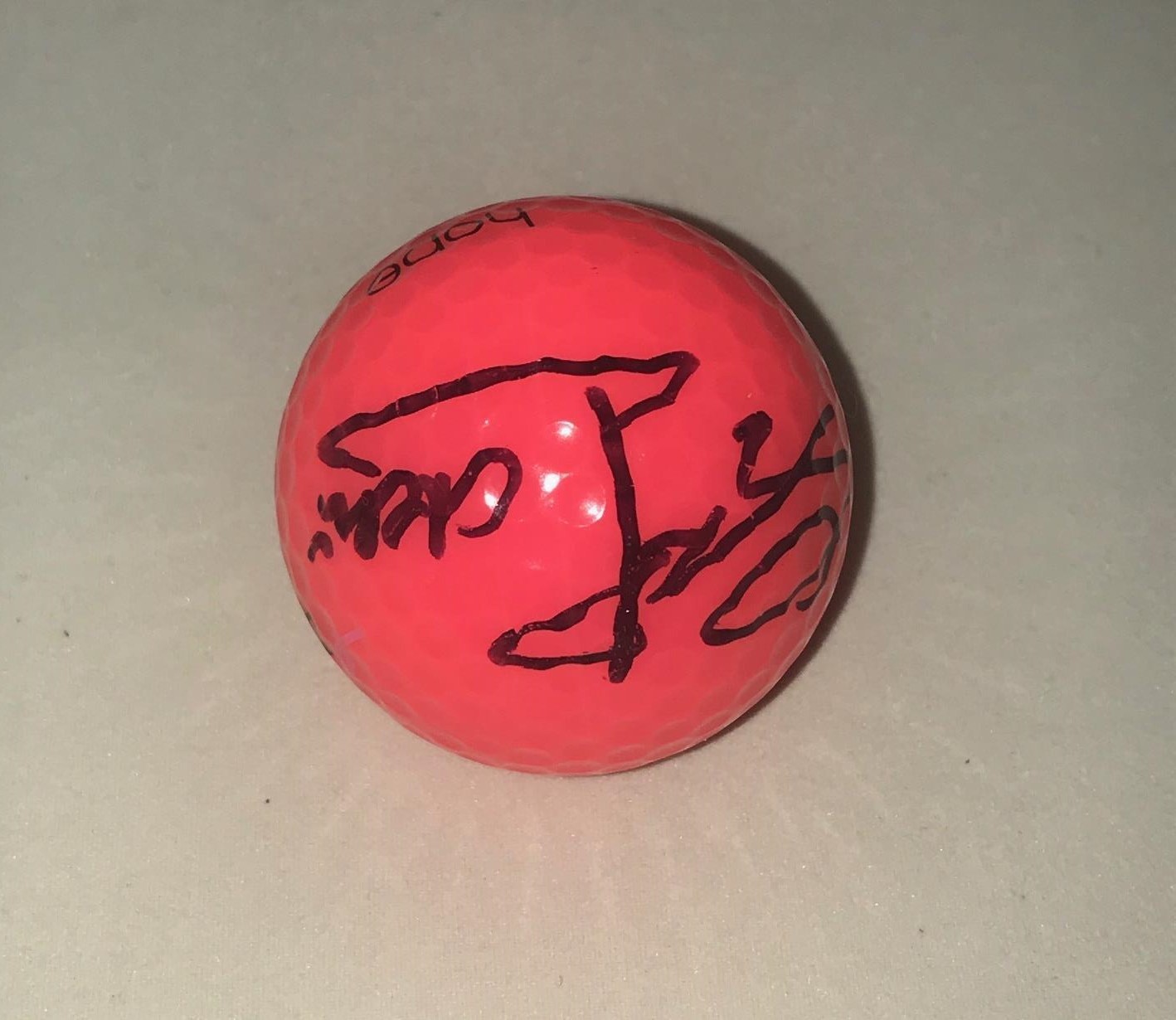 Chella Choi signed Hot Pink Wilson Hope Golf Ball autographed LPGA South Korea Collectible Memorabilia