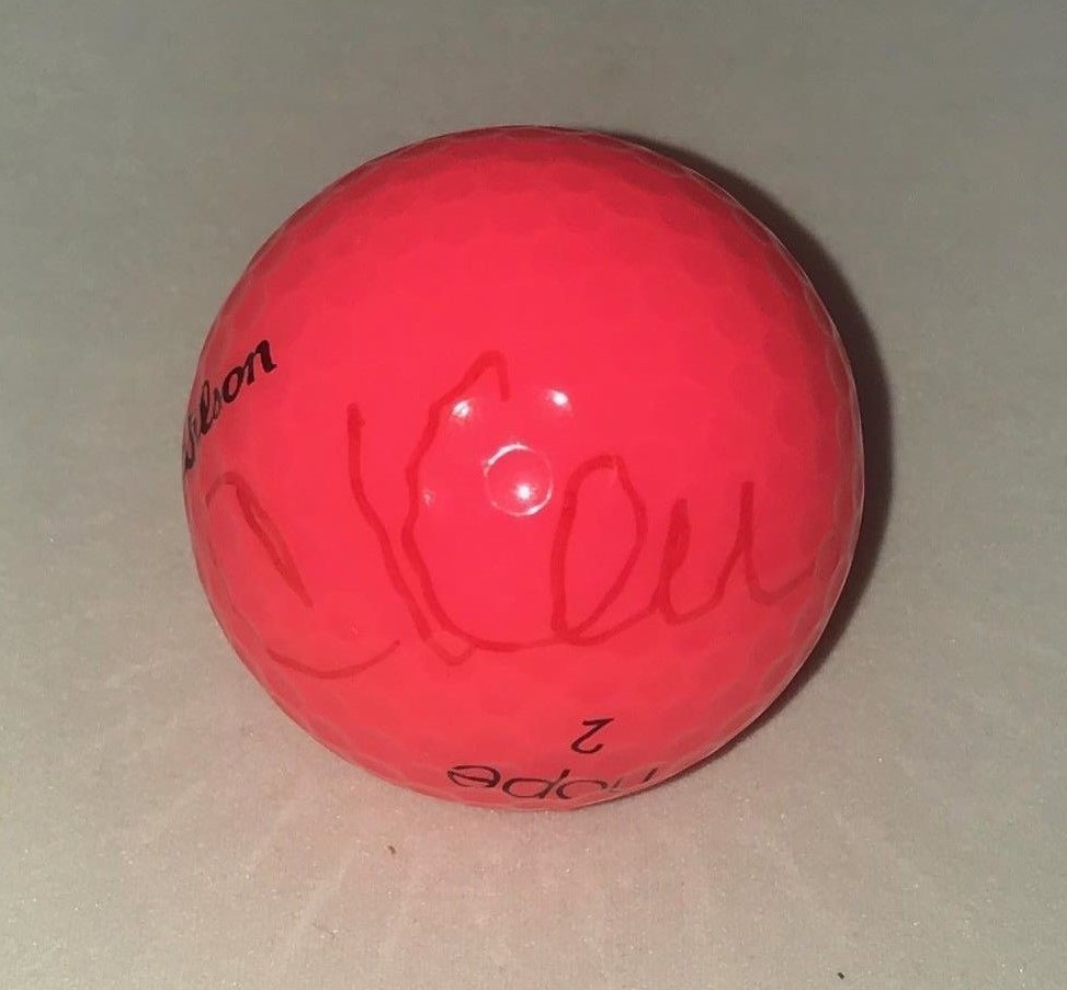 Cristie Kerr signed Hot Pink Wilson Hope Golf Ball autographed LPGA USA Collectible Memorabilia