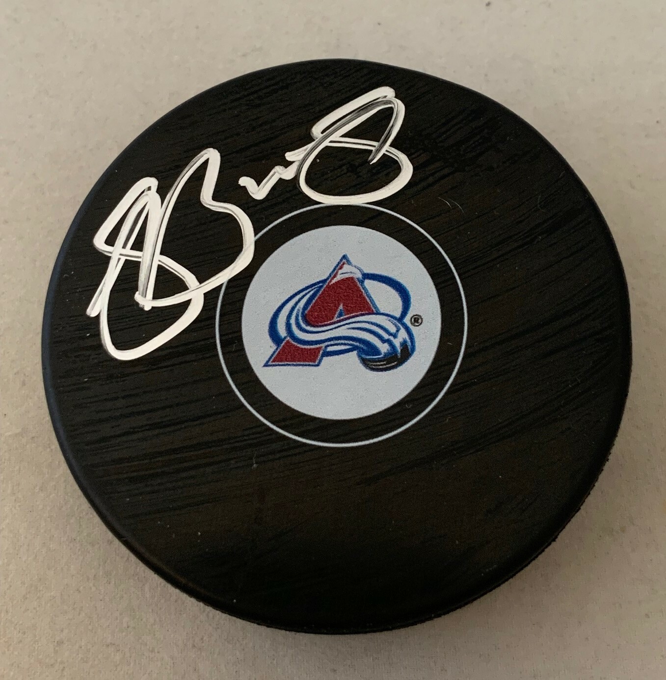 Shane Bowers signed Colorado Avalanche Puck autographed Avs Proof Collectible Memorabilia