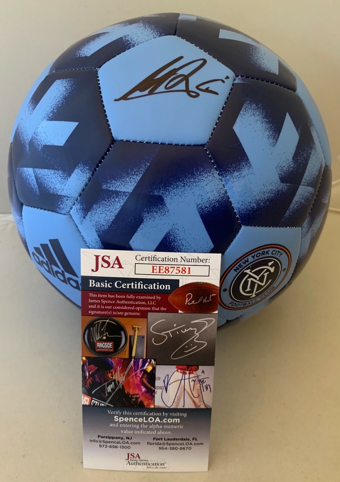 Alexander Ring signed New York City FC F/S Logo Soccer Ball autographed JSA Collectible Memorabilia