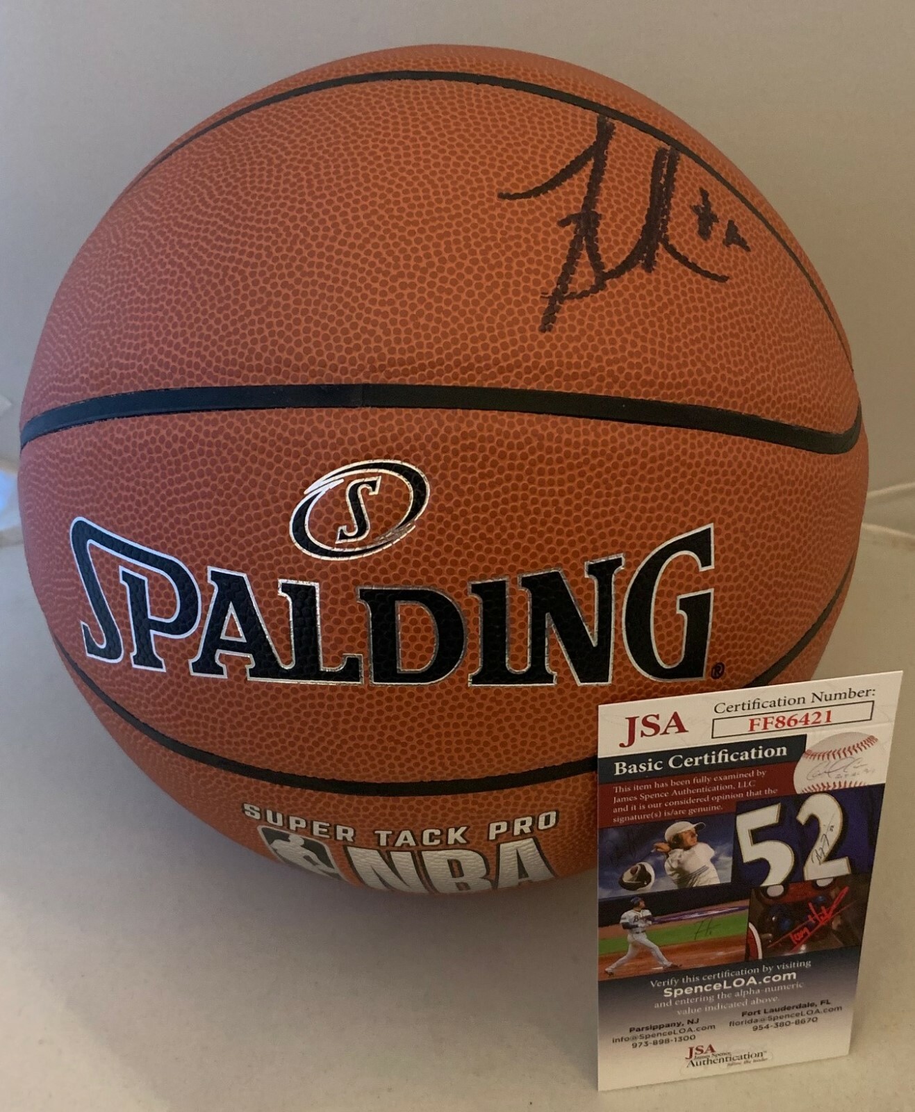 Mike Bibby Grizzlies Kings signed F/S NBA Basketball Ball autographed JSA Collectible Memorabilia