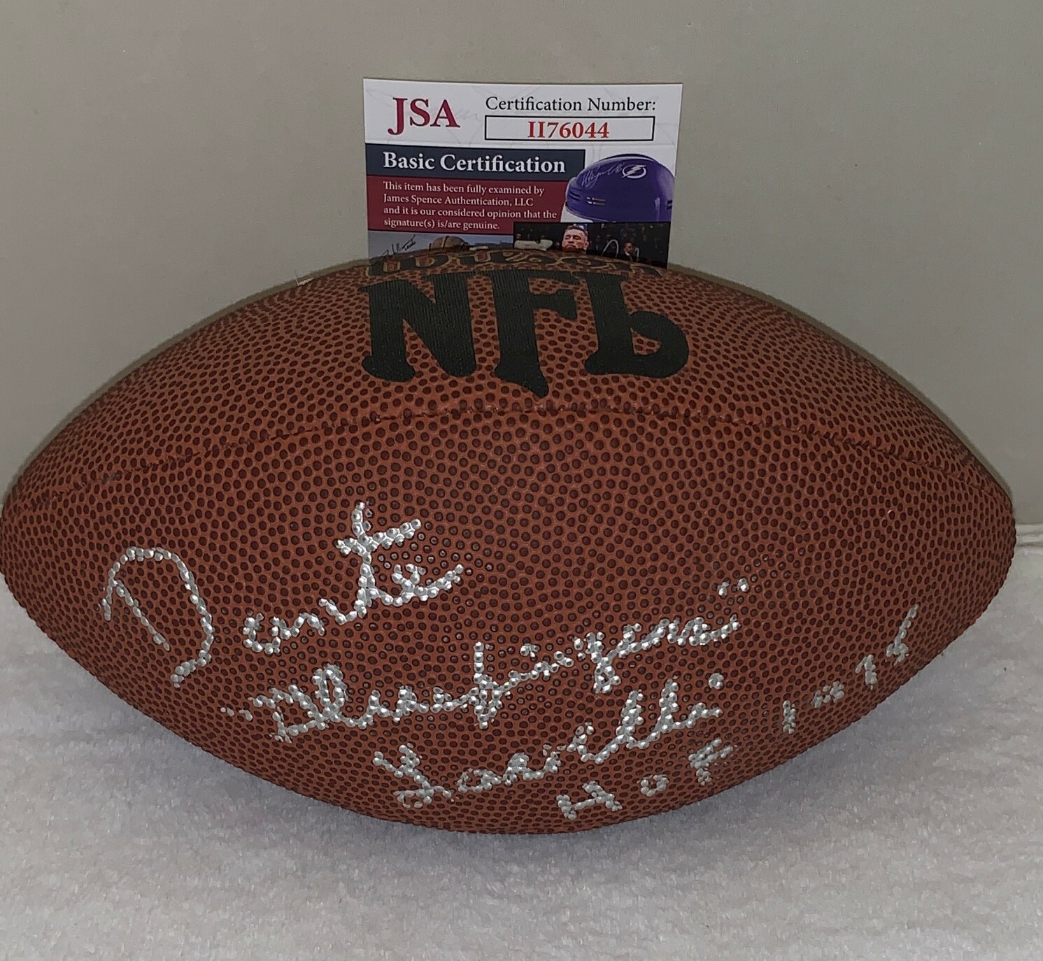 Dante Lavelli Browns signed NFL mini Football Ball Gluefingers & HOF Inscrip JSA Collectible Memorabilia