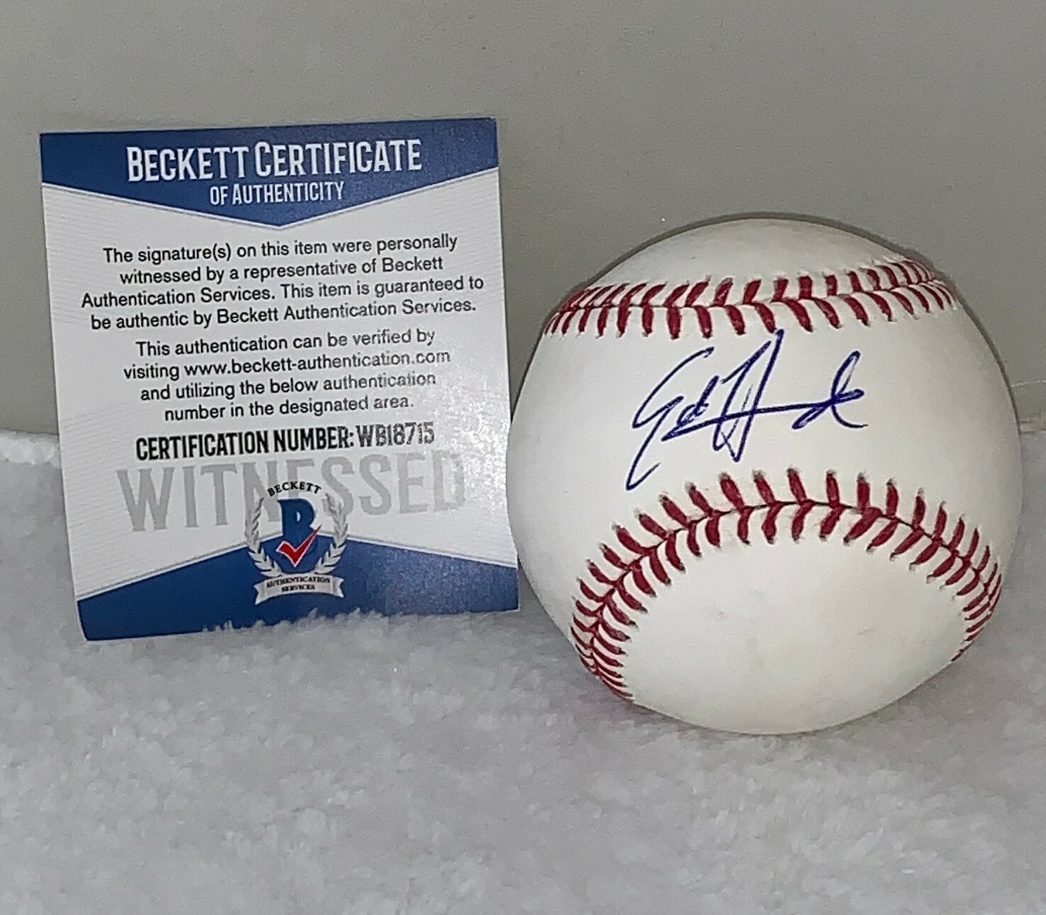 Ed Howard Chicago Cubs signed Official MLB Baseball Ball BAS Beckett Witnessed Collectible Memorabilia