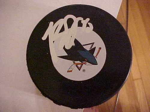 SAN JOSE SHARKS BENN FERRIERO SIGNED PUCK Collectible Memorabilia