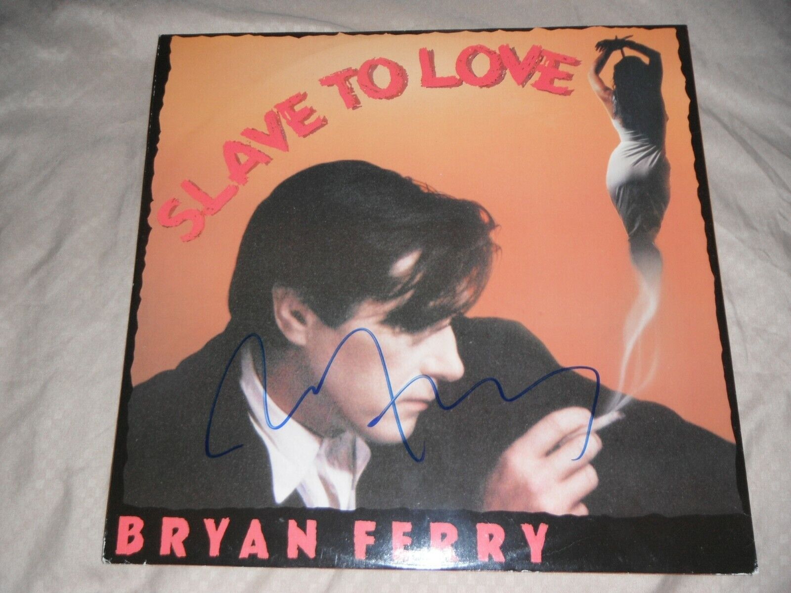 BRYAN FERRY SIGNED SLAVE TO LOVE VINYL ALBUM Collectible Memorabilia