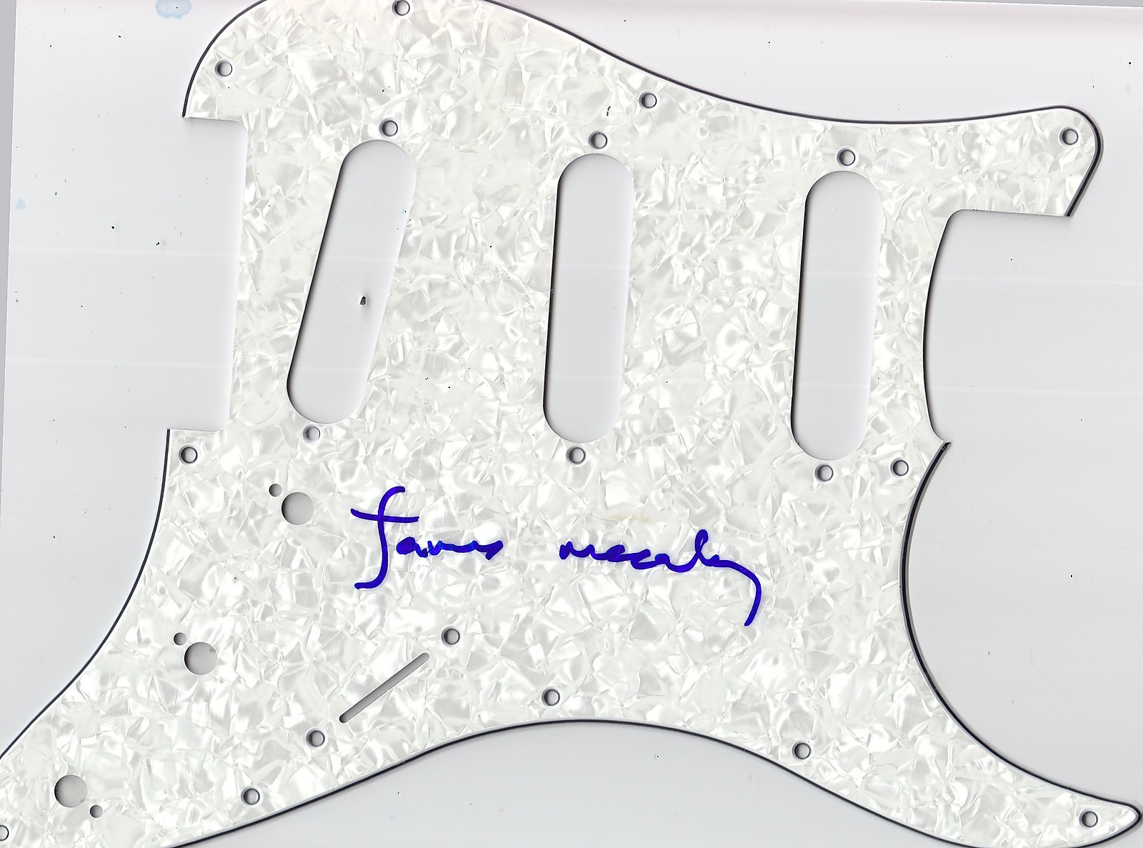 James McCartney Signed Electric Pickguard W/COA Proof Paul The Beatles Angel #2 Collectible Memorabilia