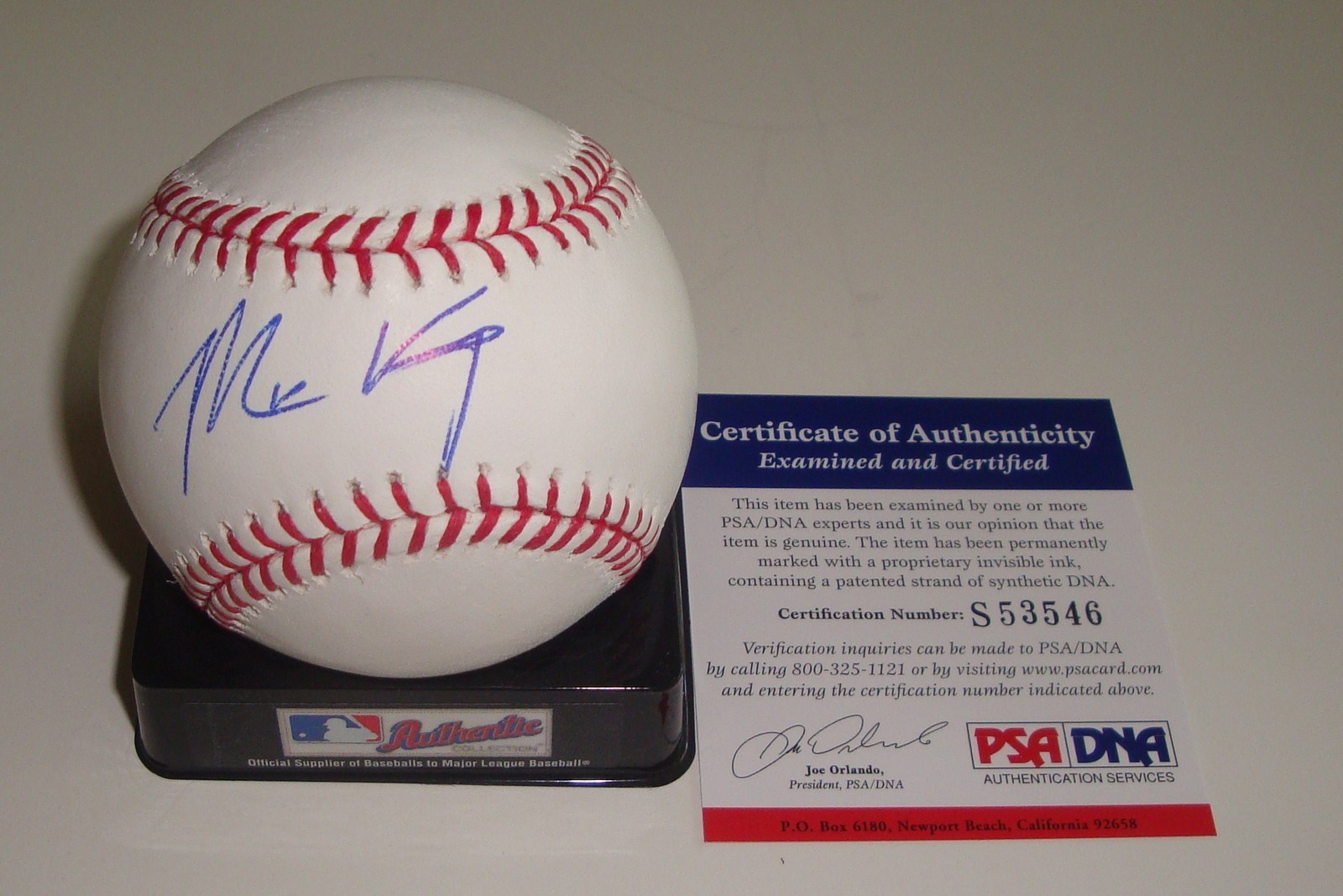 Matt Kemp Signed Baseball w/PSA DNA Official MLB Los Angeles Dodgers LA Collectible Memorabilia