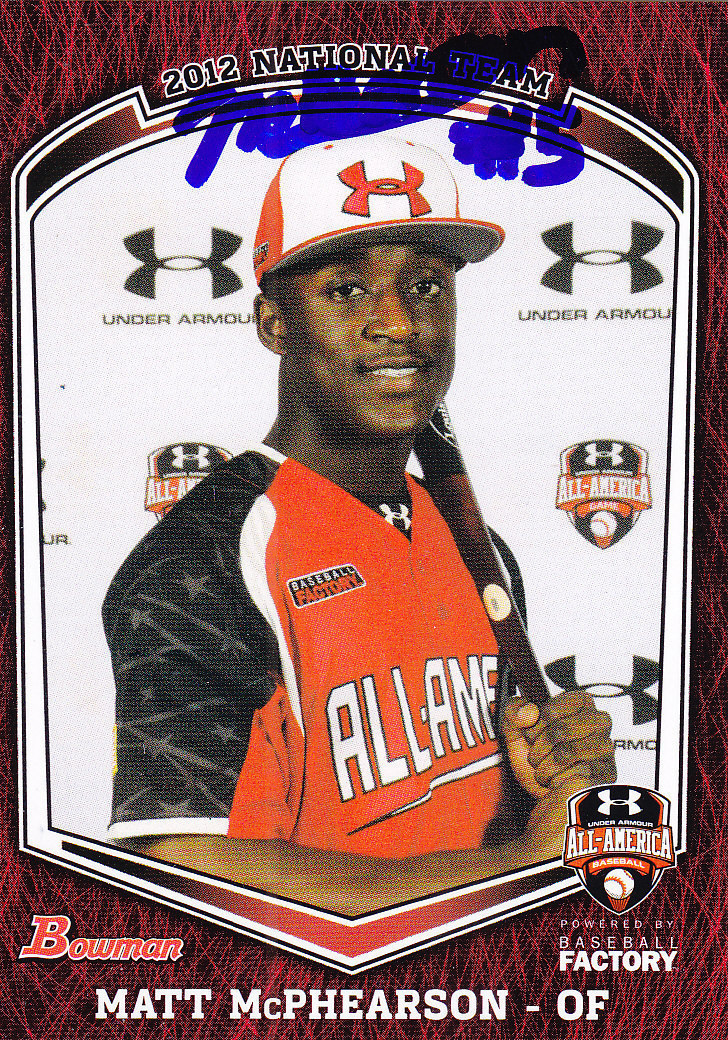 Matt McPhearson Signed 2012 Under Armour Baseball Card All American Game Collectible Memorabilia