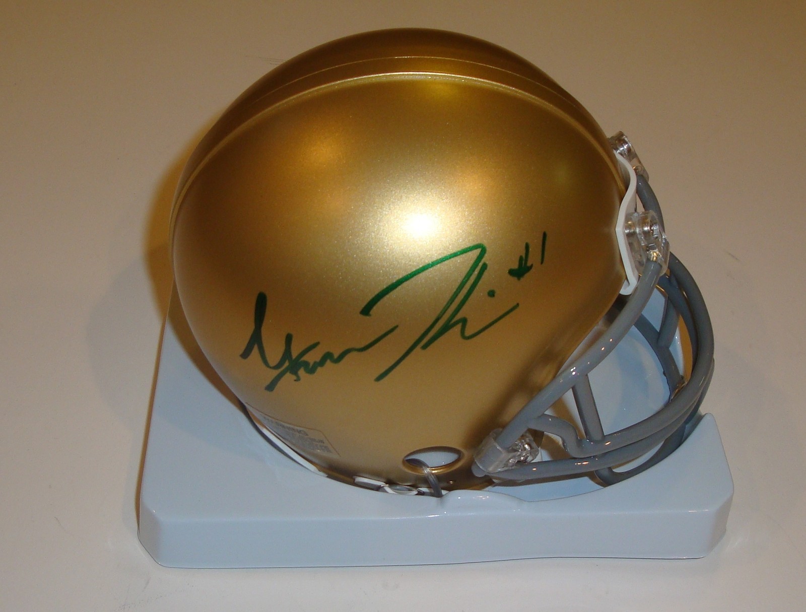 Gunner Kiel Signed Notre Dame Mini Helmet w/COA Exact Proof Fightin Irish #1 Collectible Memorabilia