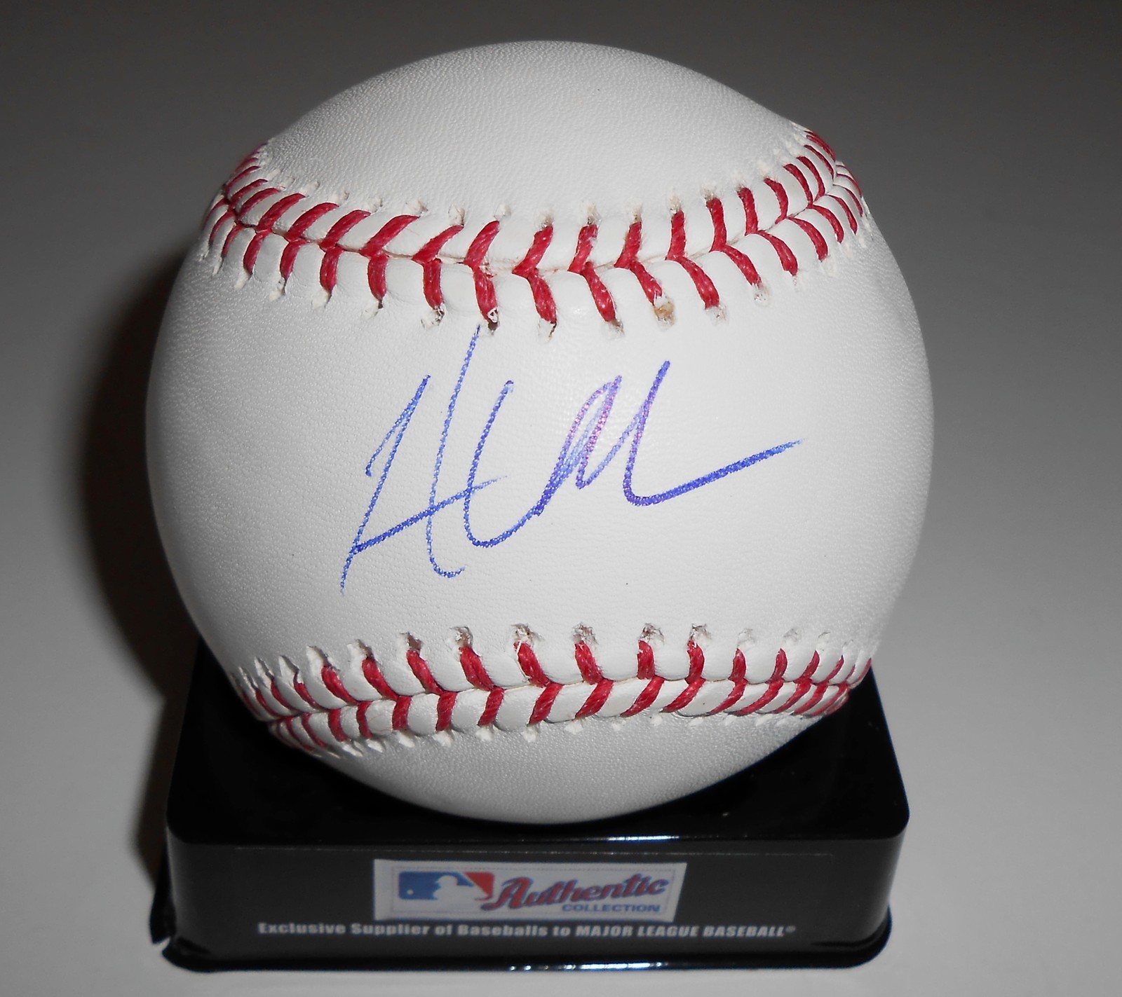 Hunter Morris Signed Official Major League Game Baseball w/COA Brewers Collectible Memorabilia