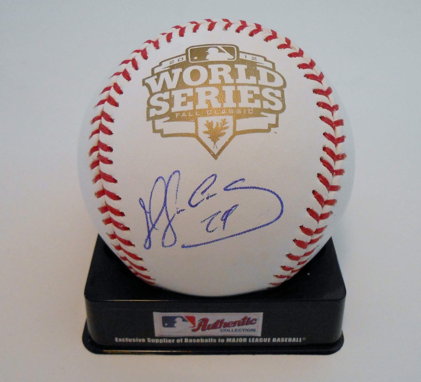 Hector Sanchez Signed 2012 World Series Baseball w/COA S. F. Giants Tigers Collectible Memorabilia