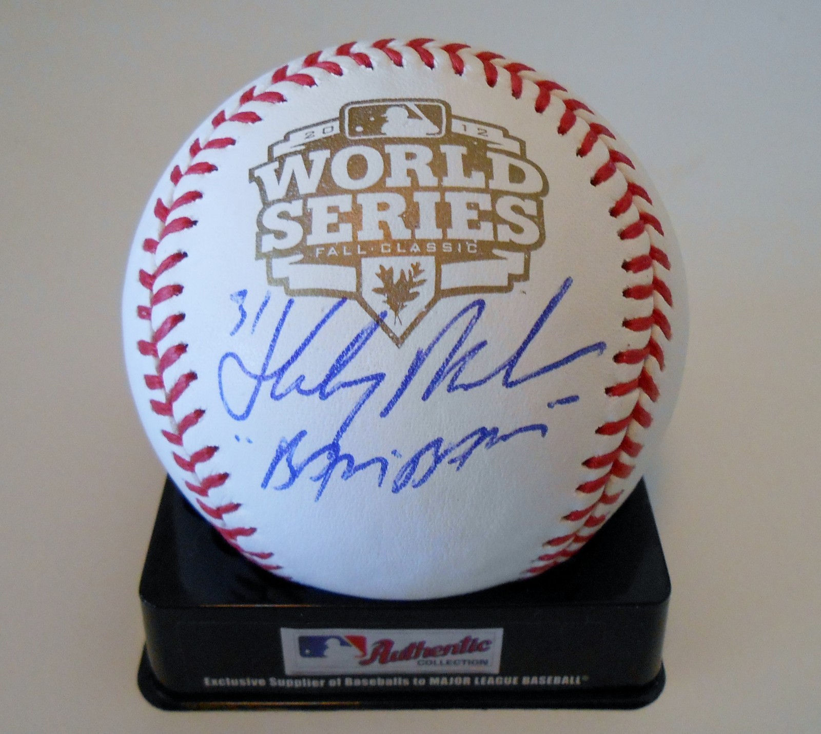 Hensley Meulens Signed 2012 World Series Baseball w/COA S. F. Giants Tigers #1 Collectible Memorabilia