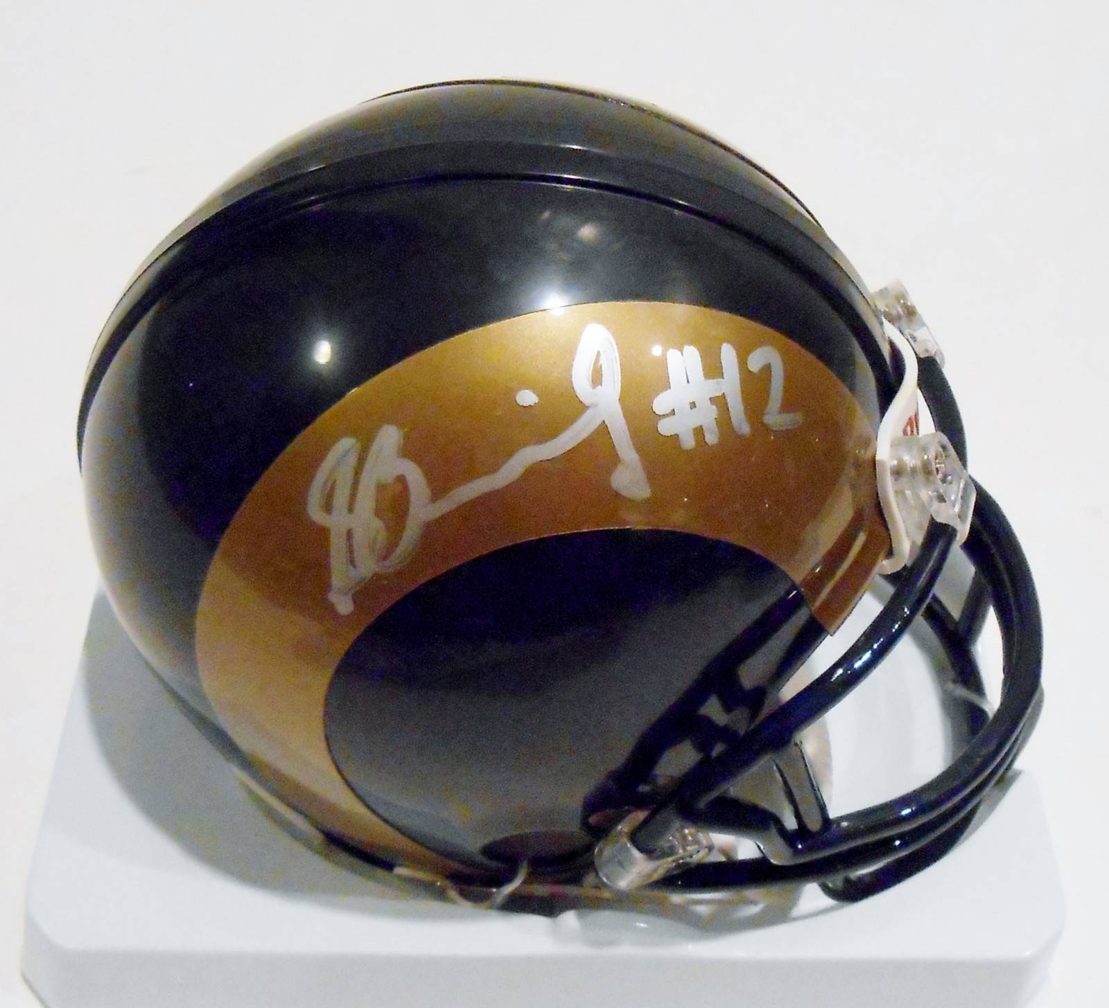 Stedman Bailey Signed St. Louis Rams Mini Replica Football Helmet w/COA Collectible Memorabilia