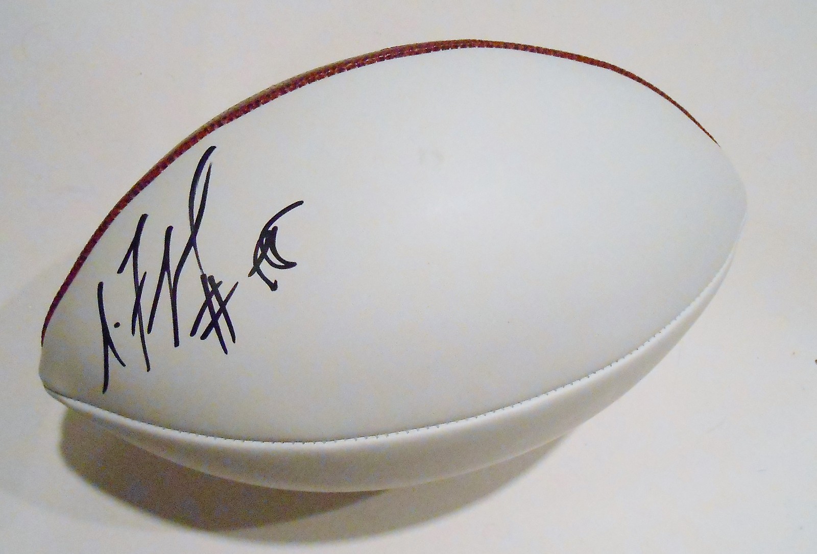 Shariff Floyd Signed White Panel Football w/COA Minnesota Vikings Collectible Memorabilia