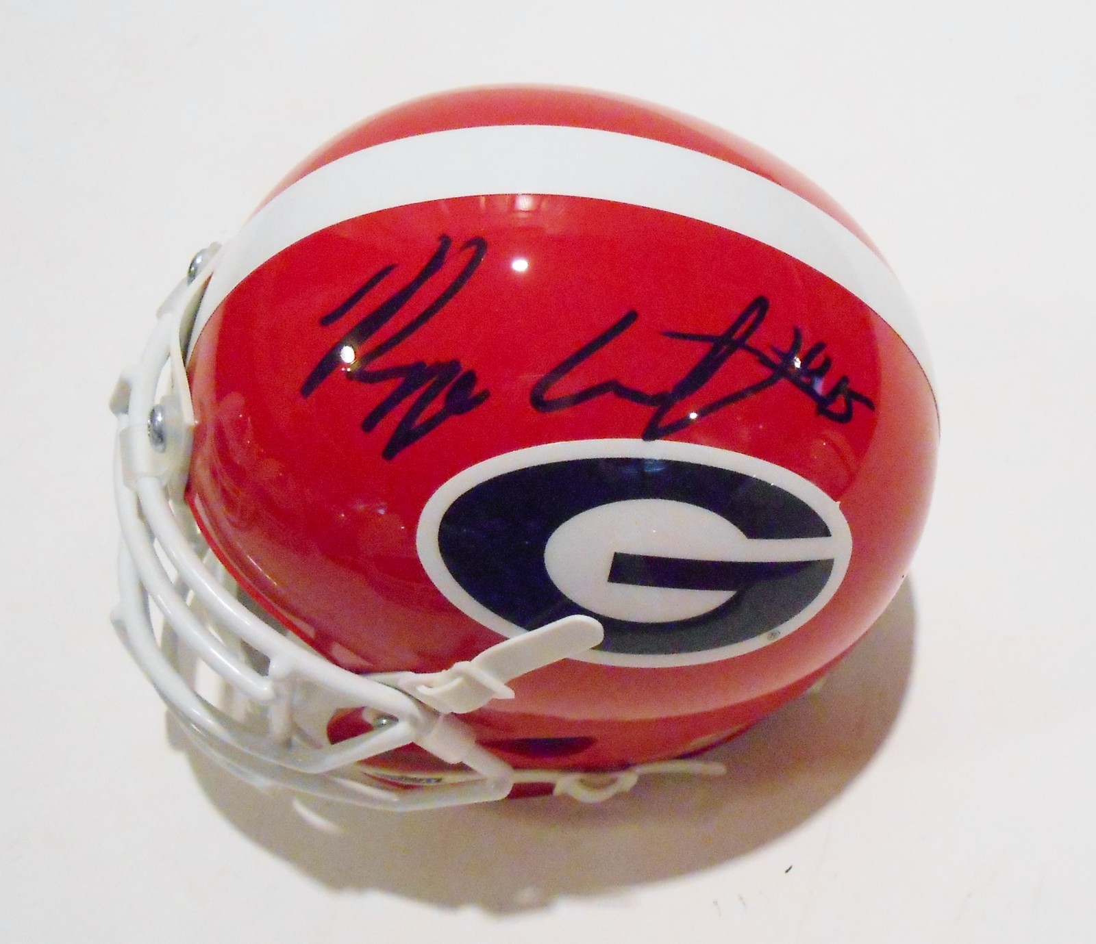 Reggie Carter Signed Georgia Bulldogs Mini Helmet w/COA Collectible Memorabilia