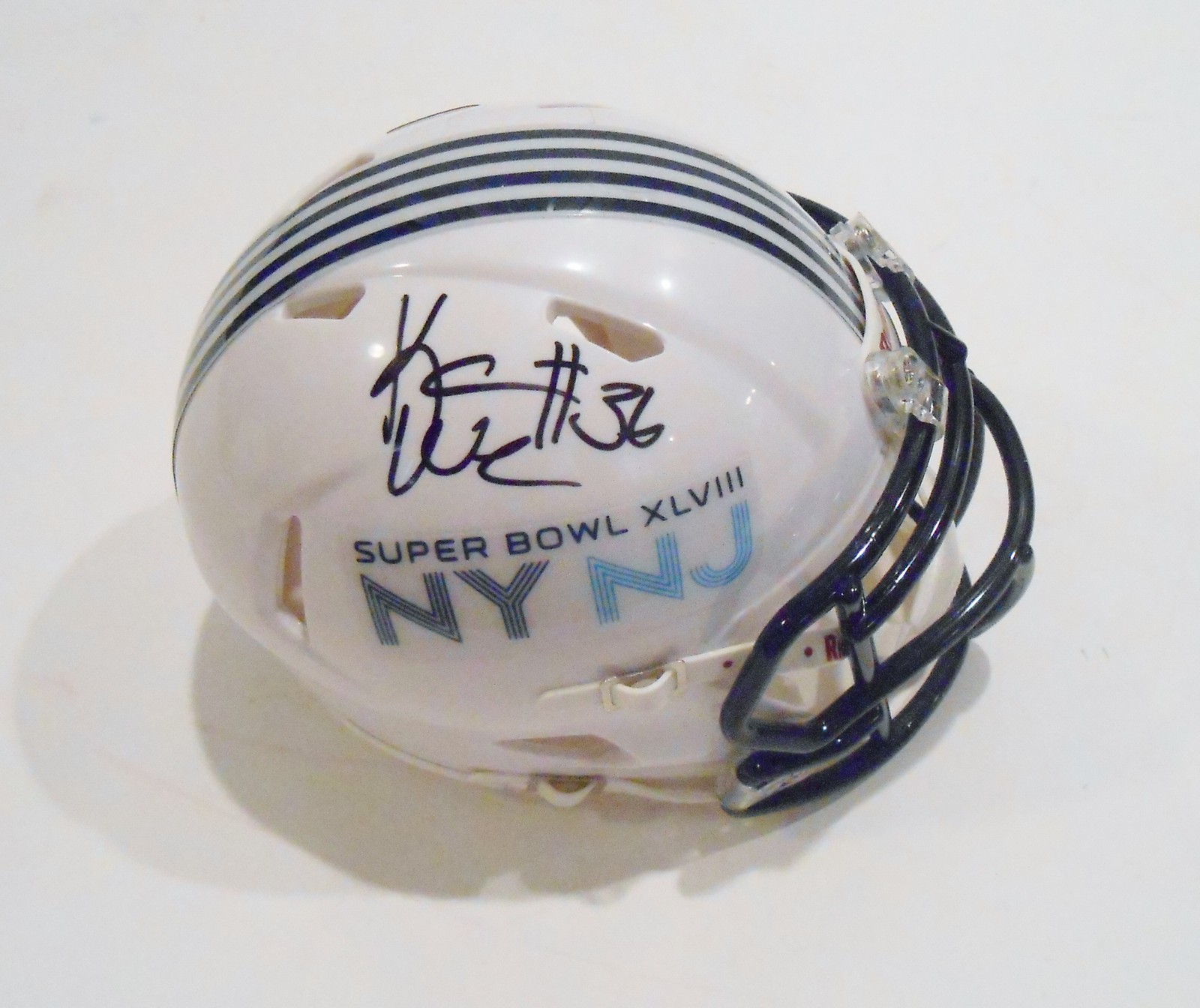 Kayvon Webster Signed Super Bowl 48 Mini Helmet w/COA XLVIII Broncos Collectible Memorabilia