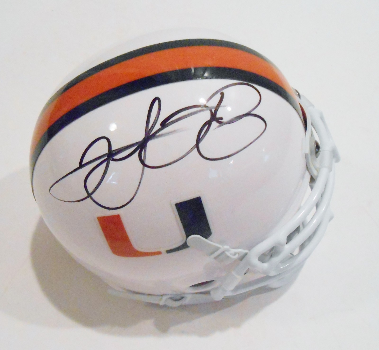 Clinton Portis Signed Miami Hurricanes Mini Football Helmet w/COA Redskins Collectible Memorabilia