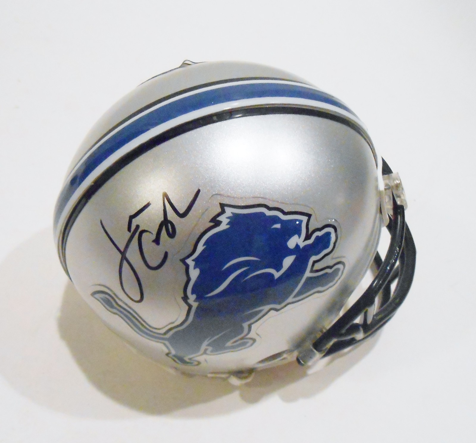 Jim Caldwell Signed Detroit Lions Mini Football Helmet w/COA Collectible Memorabilia