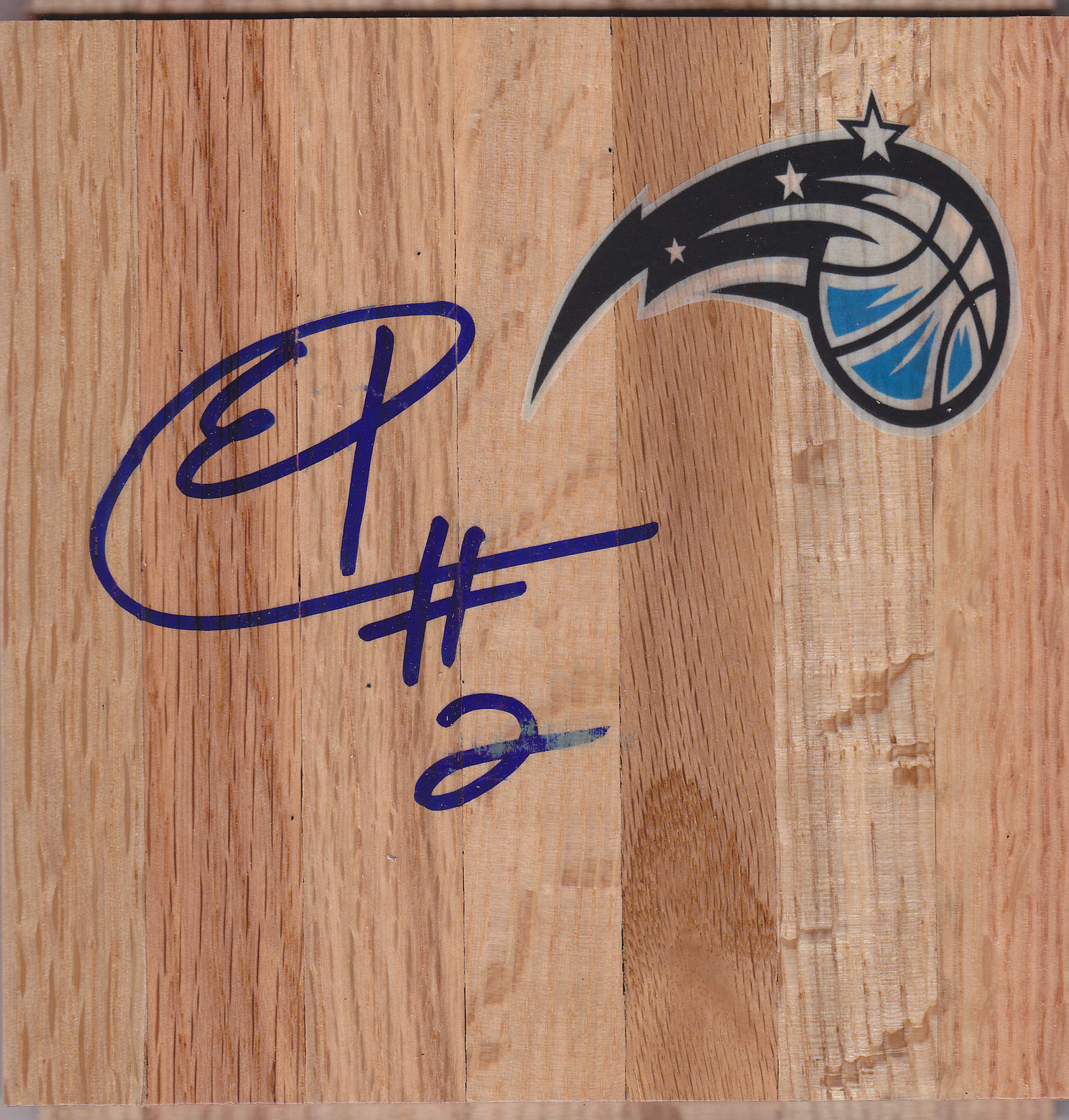 ELFRID PAYTON SIGNED FLOORBOARD W/COA ORLANDO MAGIC BASKETBALL #1  COLLECTIBLE MEMORABILIA