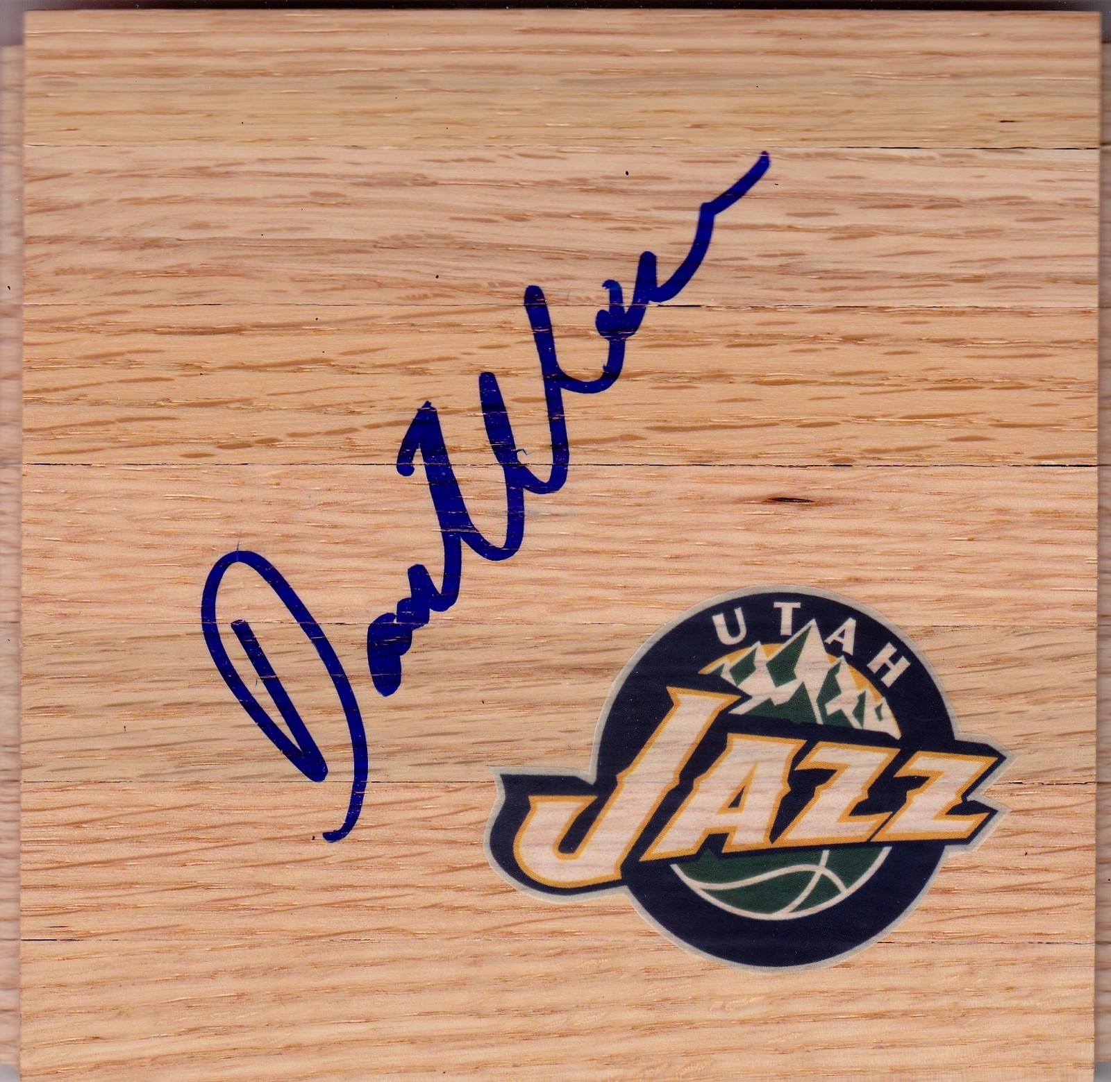 DANTE EXUM SIGNED FLOORBOARD W/COA UTAH JAZZ BASKETBALL #1  COLLECTIBLE MEMORABILIA