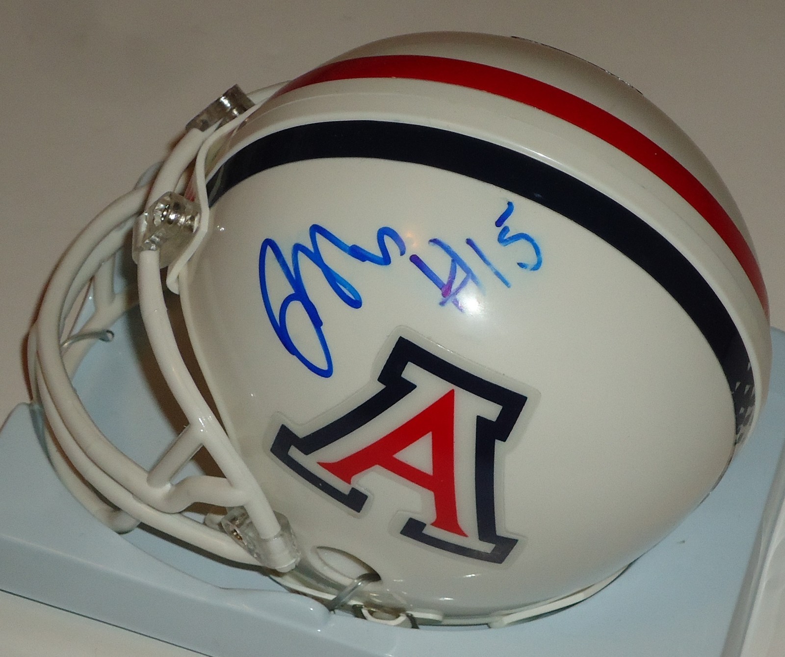 Jesse Scroggins III signed Arizona Wildcats mini football helmet W/Coa Collectible Memorabilia