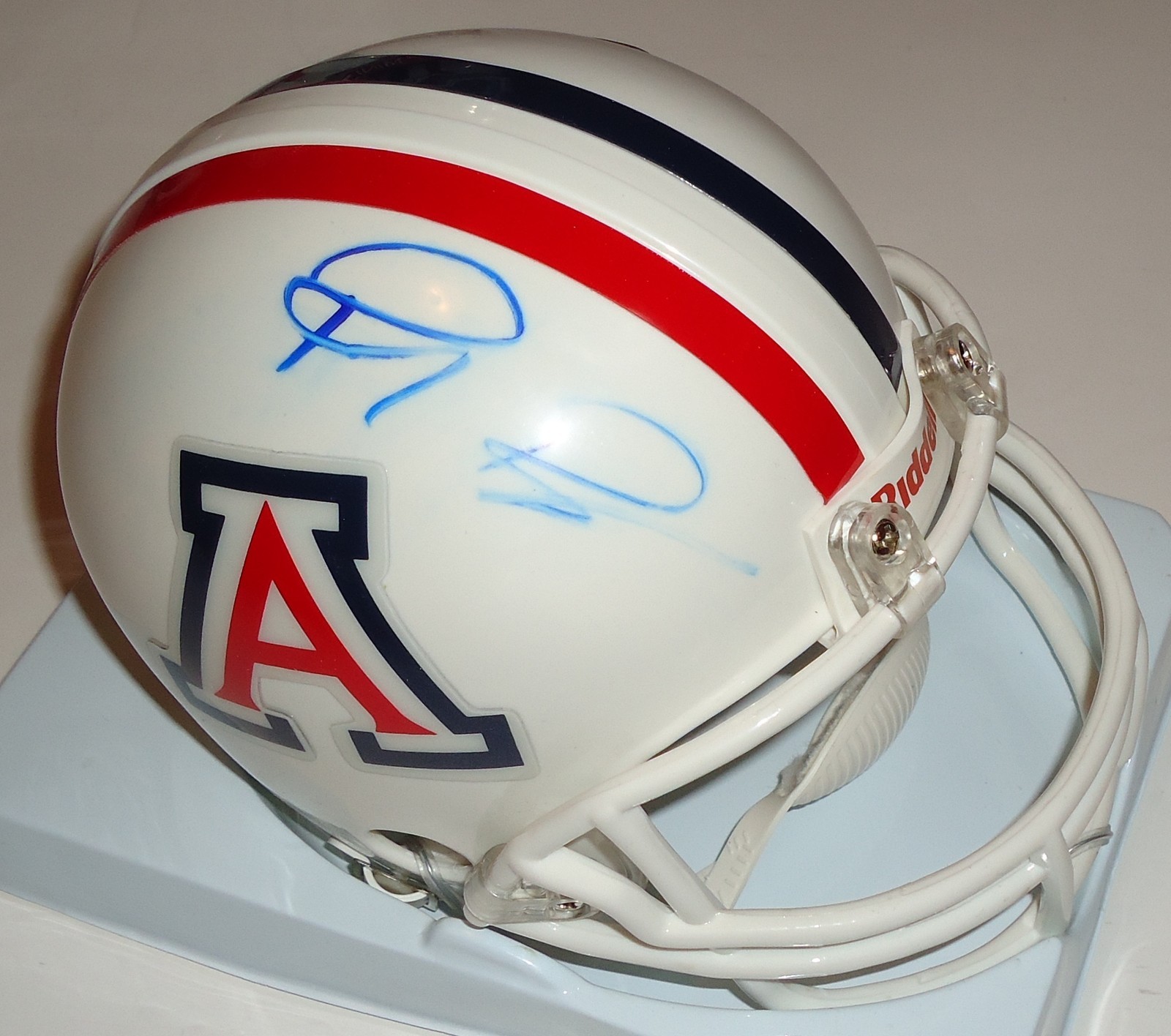 Rich Rodriguez signed Arizona Wildcats mini football helmet W/Coa Collectible Memorabilia