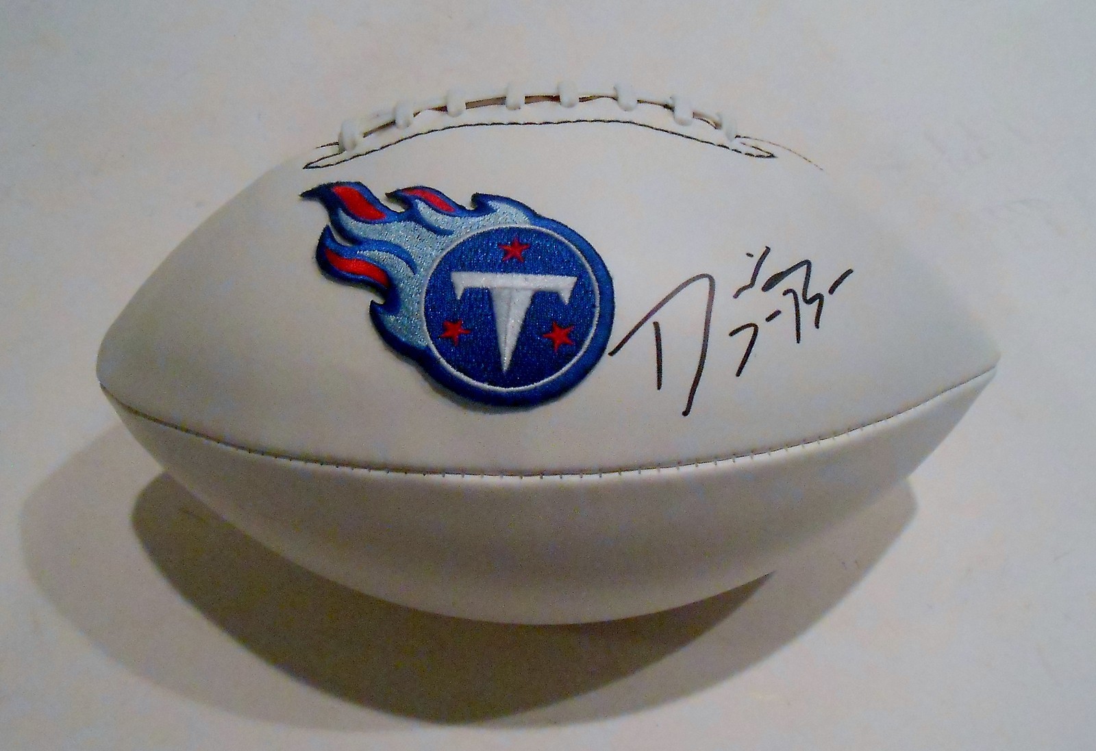 Dorial Green-Beckham Signed Tennessee Titans Logo Football w/COA Collectible Memorabilia