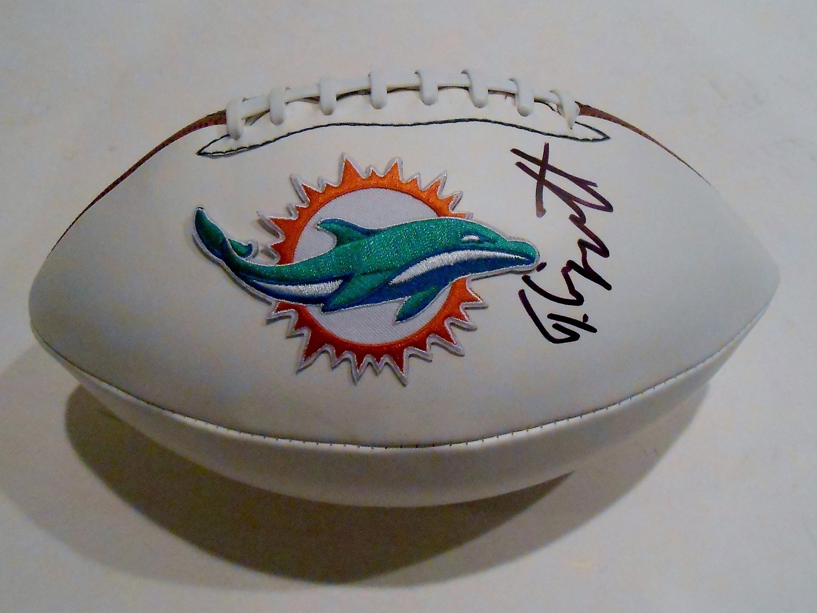 Tony Lippett Signed Miami Dolphins Logo Football w/COA Collectible Memorabilia