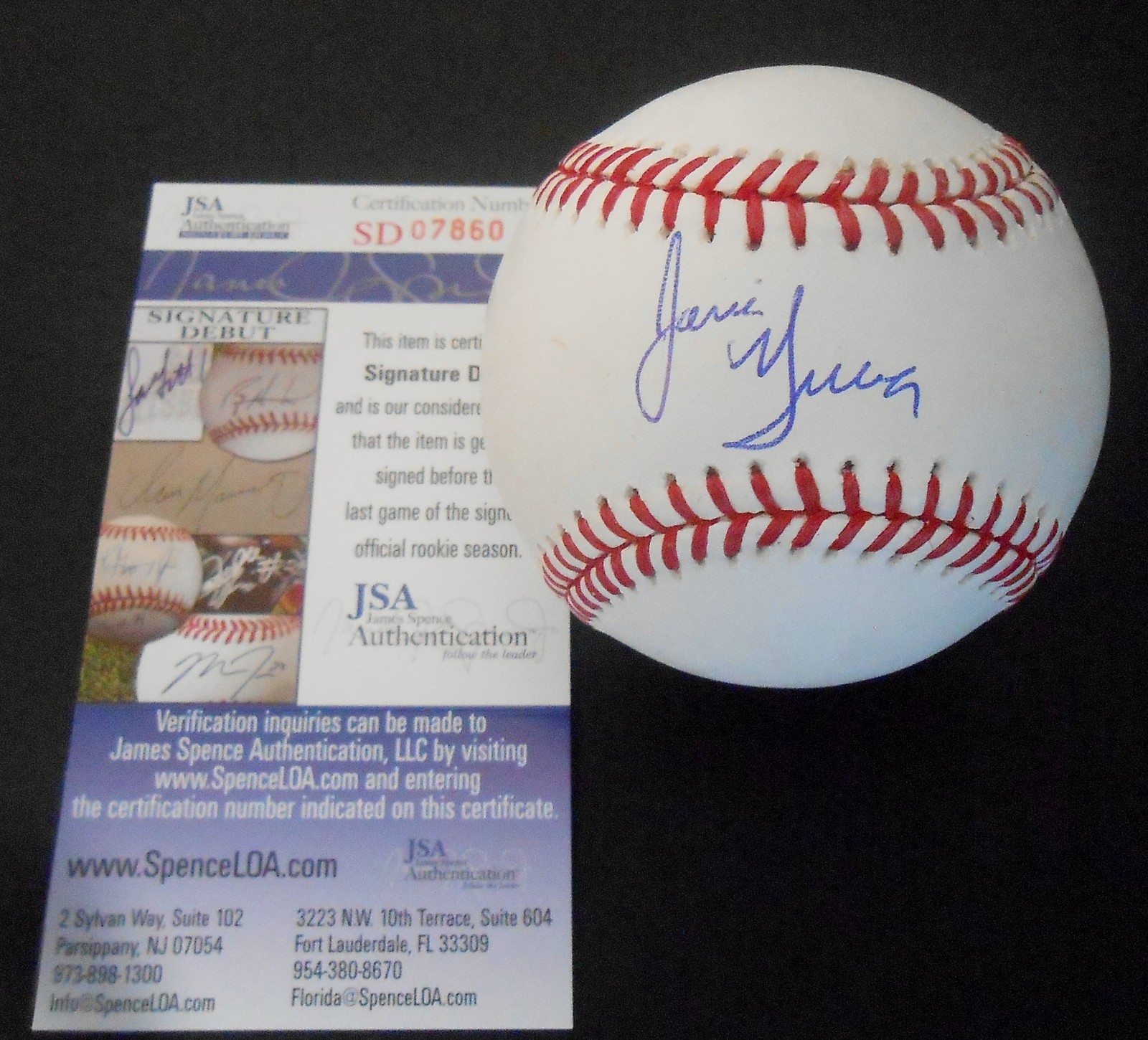 Javier Guerra Signed Official Baseball w/JSA Signature Debut COA Padres Collectible Memorabilia