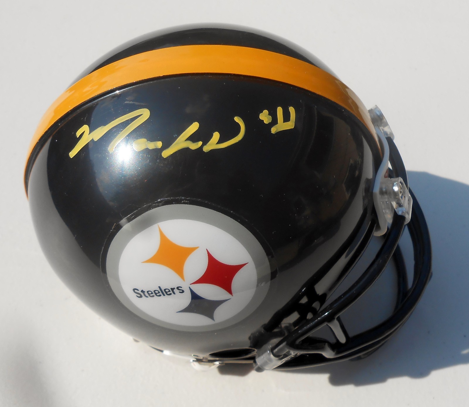 Markus Wheaton Signed Pittsburgh Steelers Football Mini Helmet w/COA 2015 Collectible Memorabilia