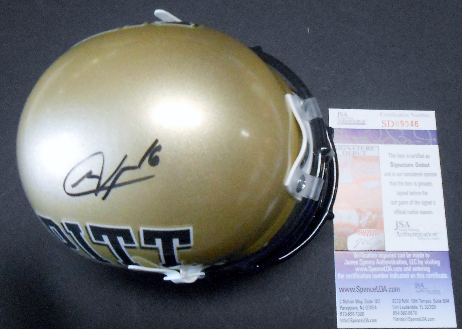 Chad Voytik Signed Pittsburgh Pitt Panthers Football Mini Helmet w/JSA COA C Collectible Memorabilia