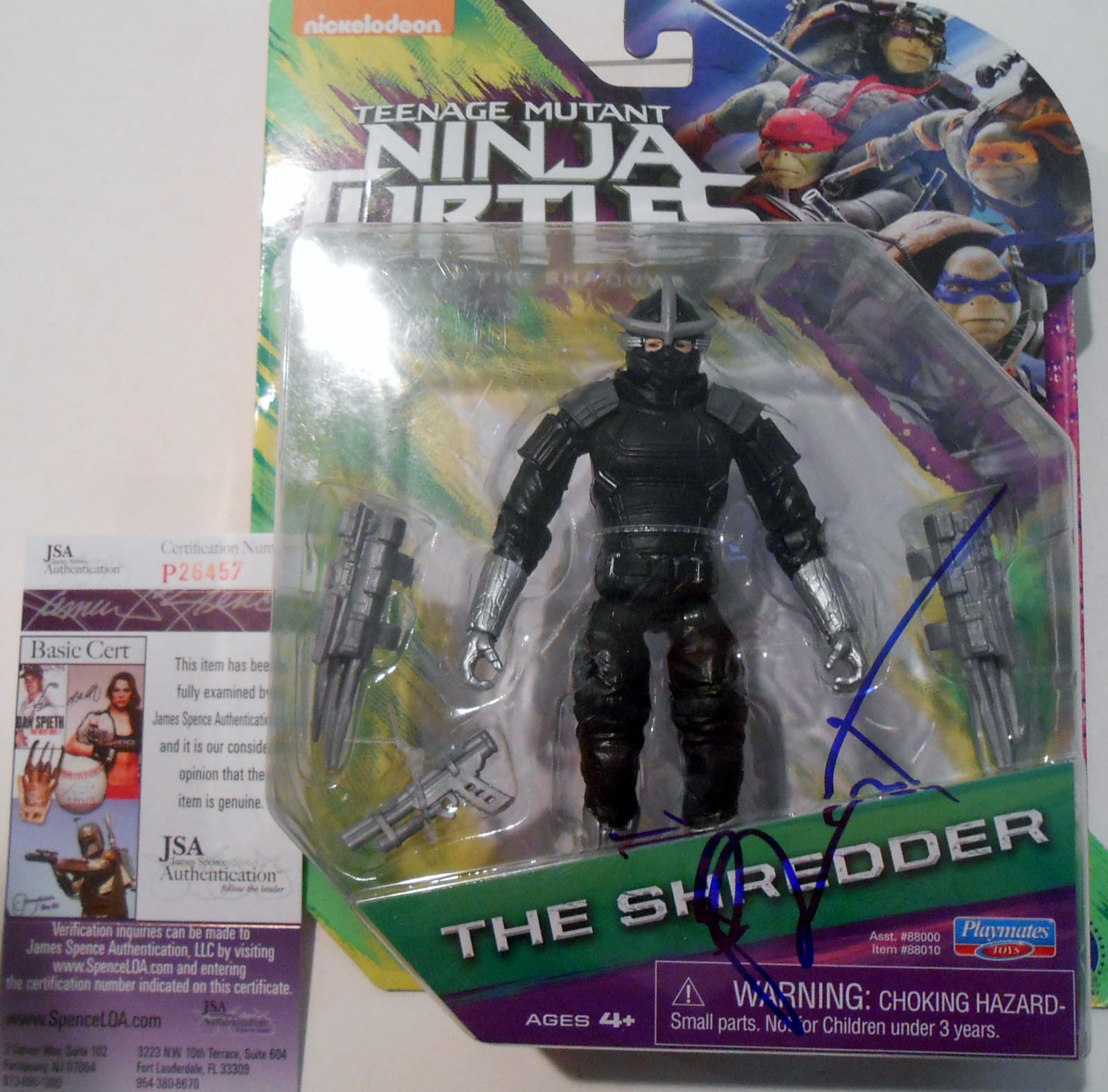 Brian Tee Signed Shredder Toy w/JSA COA Teenage Mutant Ninja Turtles P26457 Collectible Memorabilia
