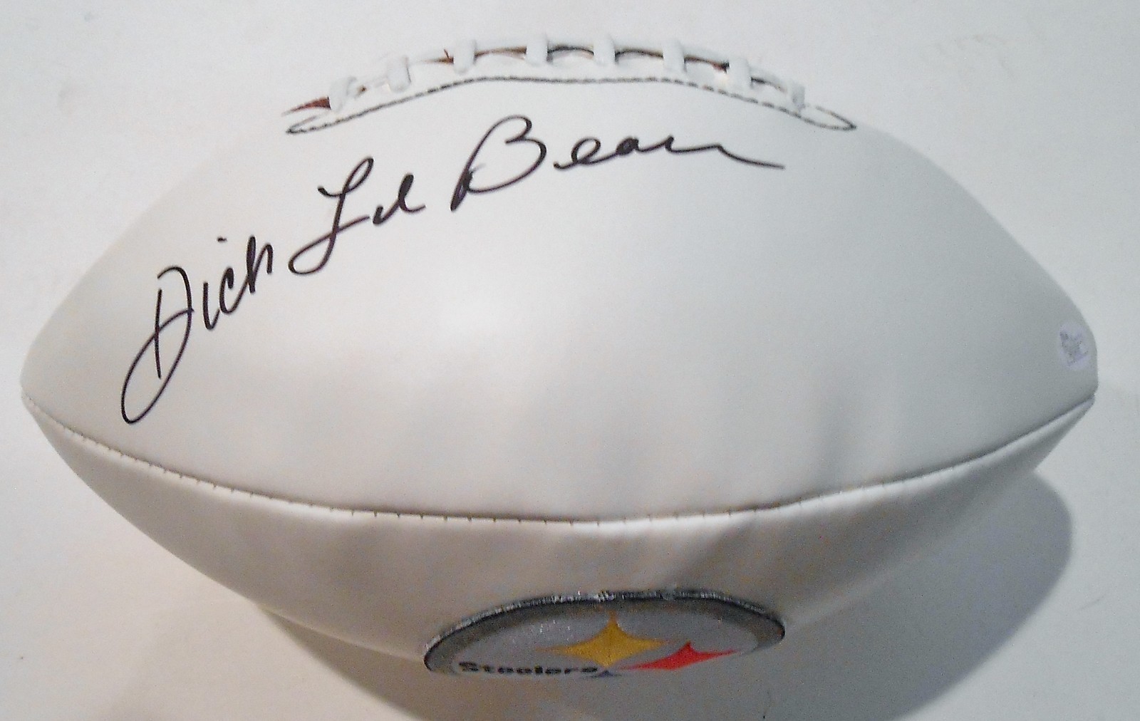Dick LeBeau Signed Pittsburgh Steelers Logo Football w/JSA COA P03470 Collectible Memorabilia