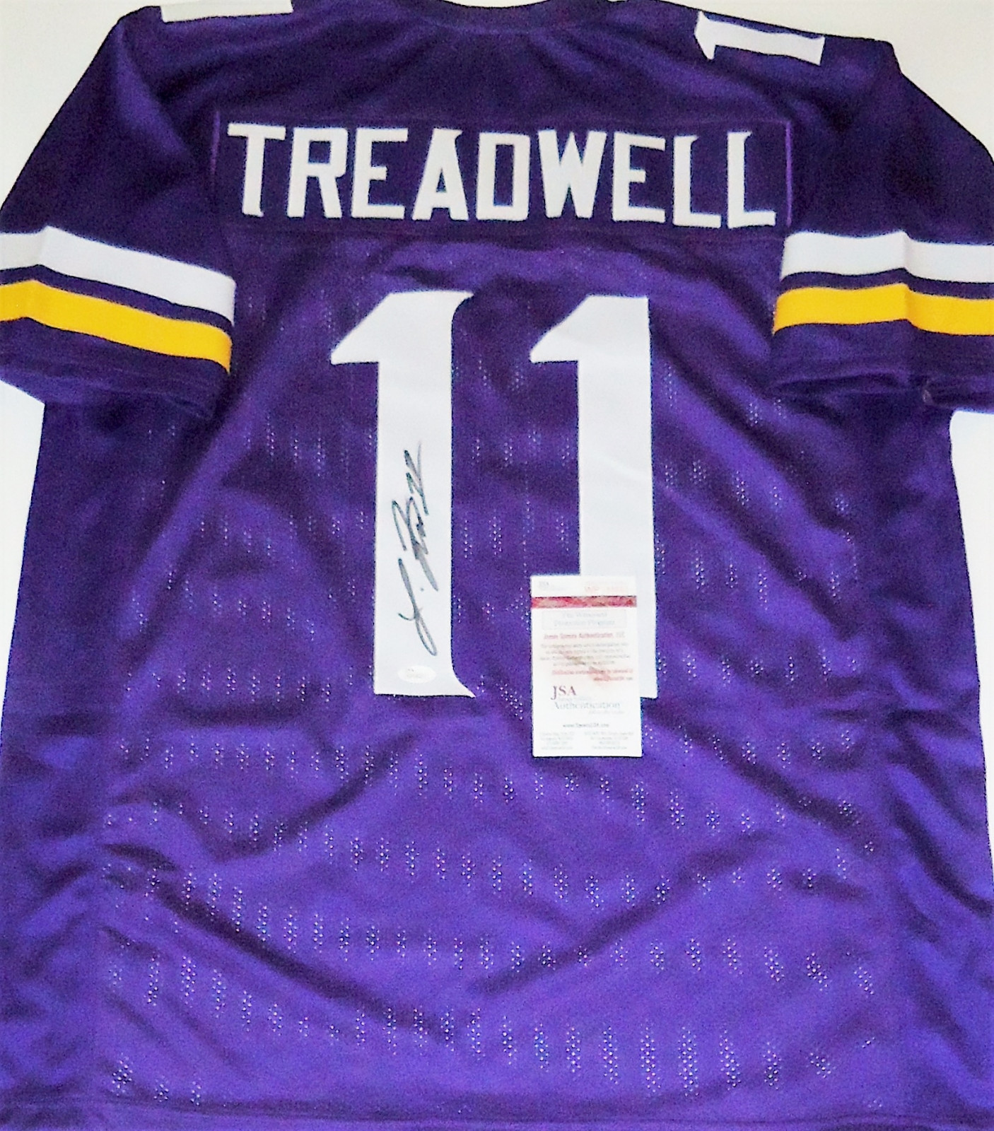 Laquon Treadwell Signed Custom Minnesota Vikings Football Jersey w/JSA COA Collectible Memorabilia