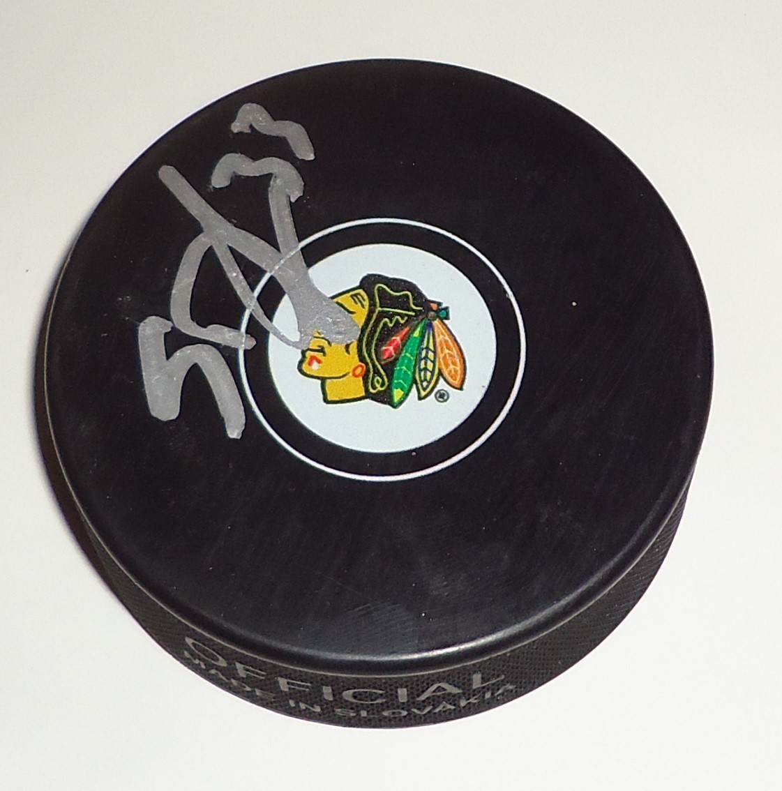 Scott Darling signed 2016-17 Chicago Blackhawks souvenir puck w/coa Collectible Memorabilia