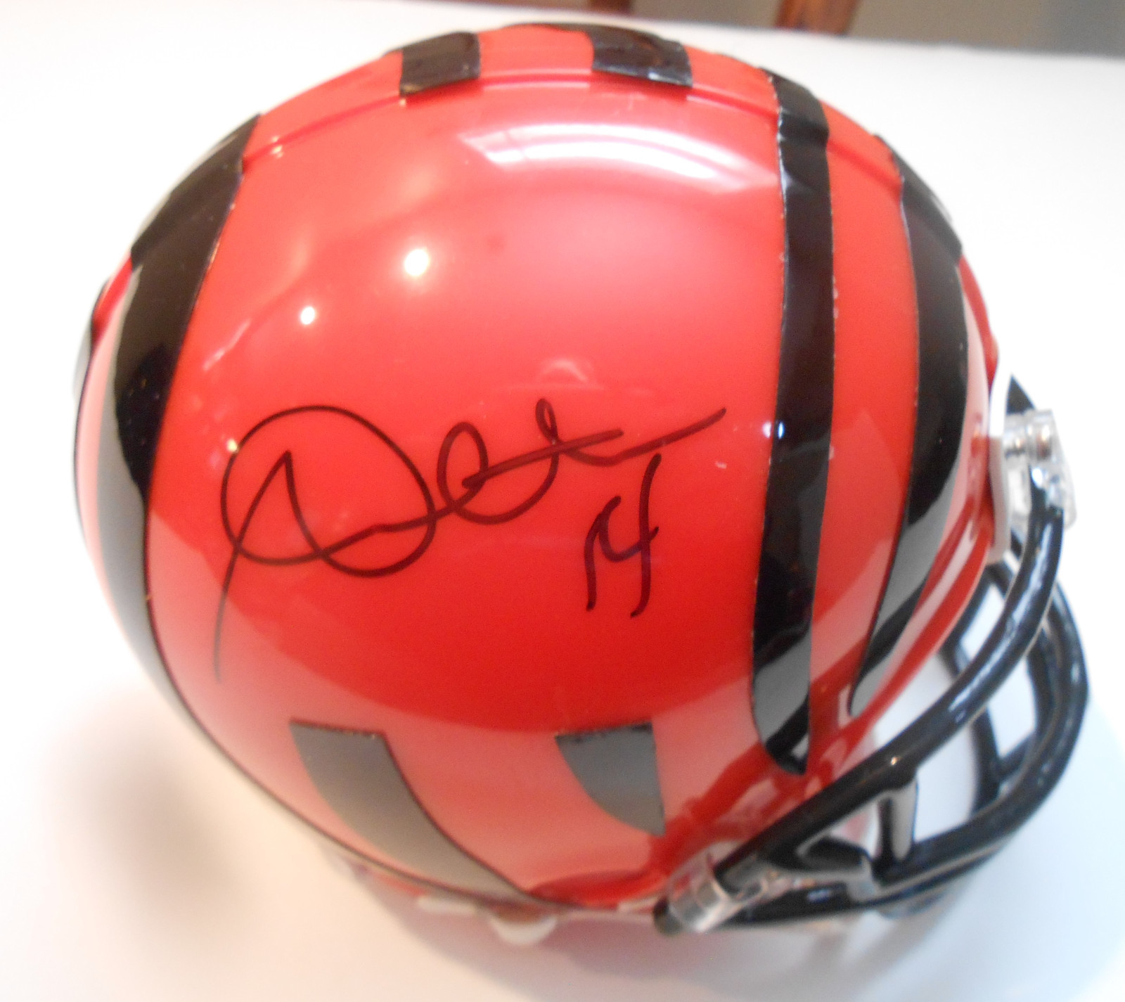 Andy Dalton Signed Cincinnati Bengals Mini Football Helmet w/COA 2017 #1 Collectible Memorabilia