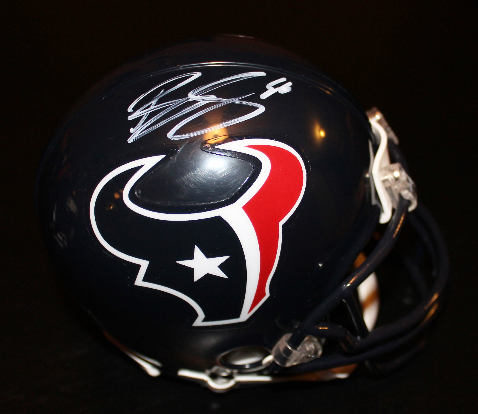 Brian Cushing Signed Houston Texans Mini Football Helmet w/COA 2017 Collectible Memorabilia
