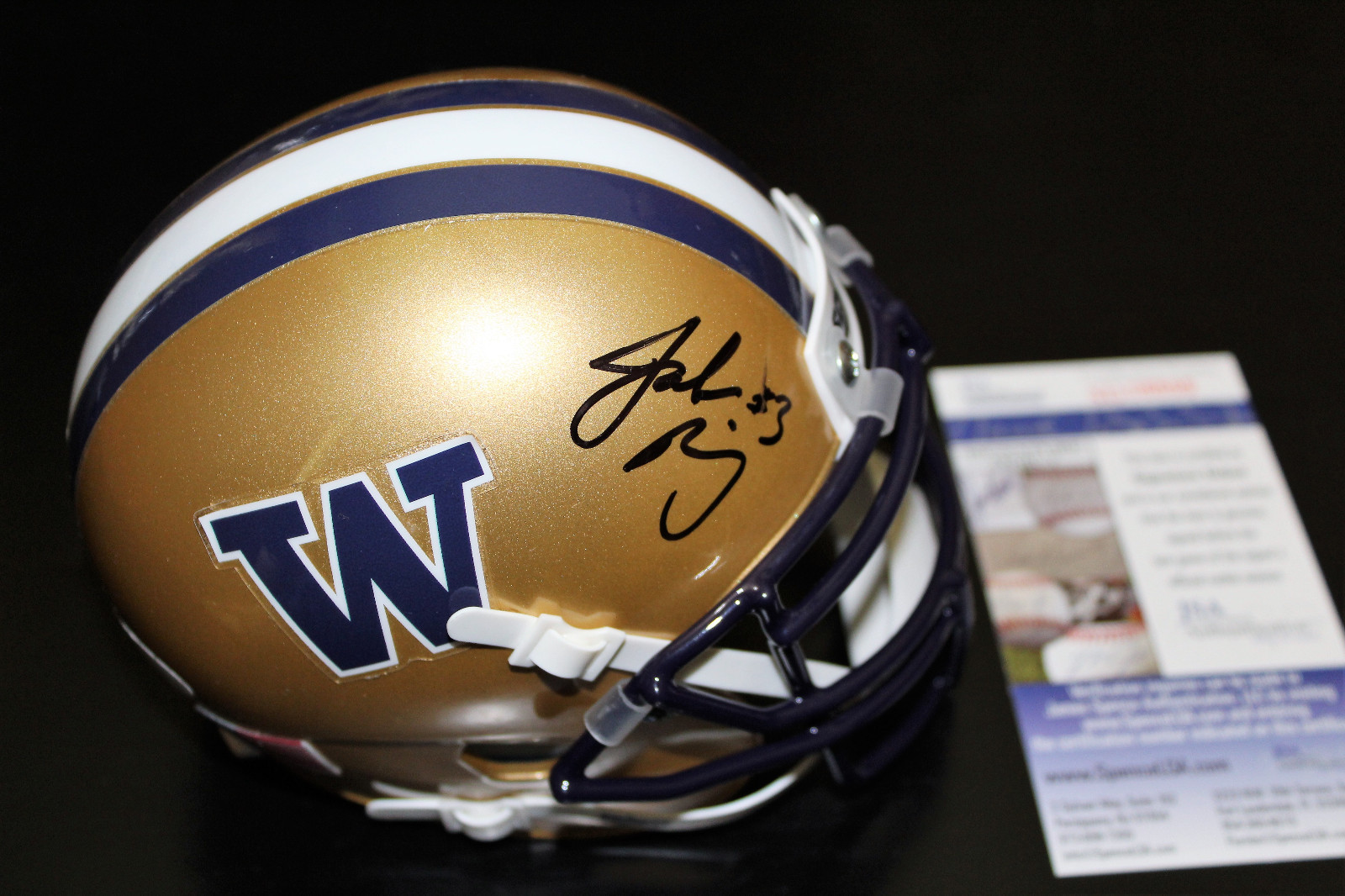 Jake Browning Signed Washington Huskies Mini Football Helmet w/JSA COA C Collectible Memorabilia